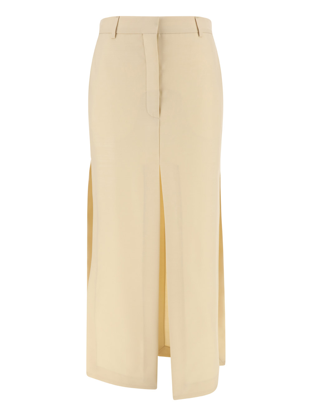 Lanvin Wool Skirt In Light Beige