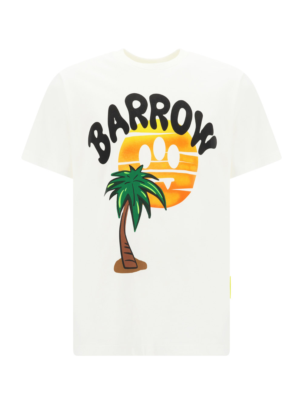 Barrow Logo Print T-shirt In Bianco
