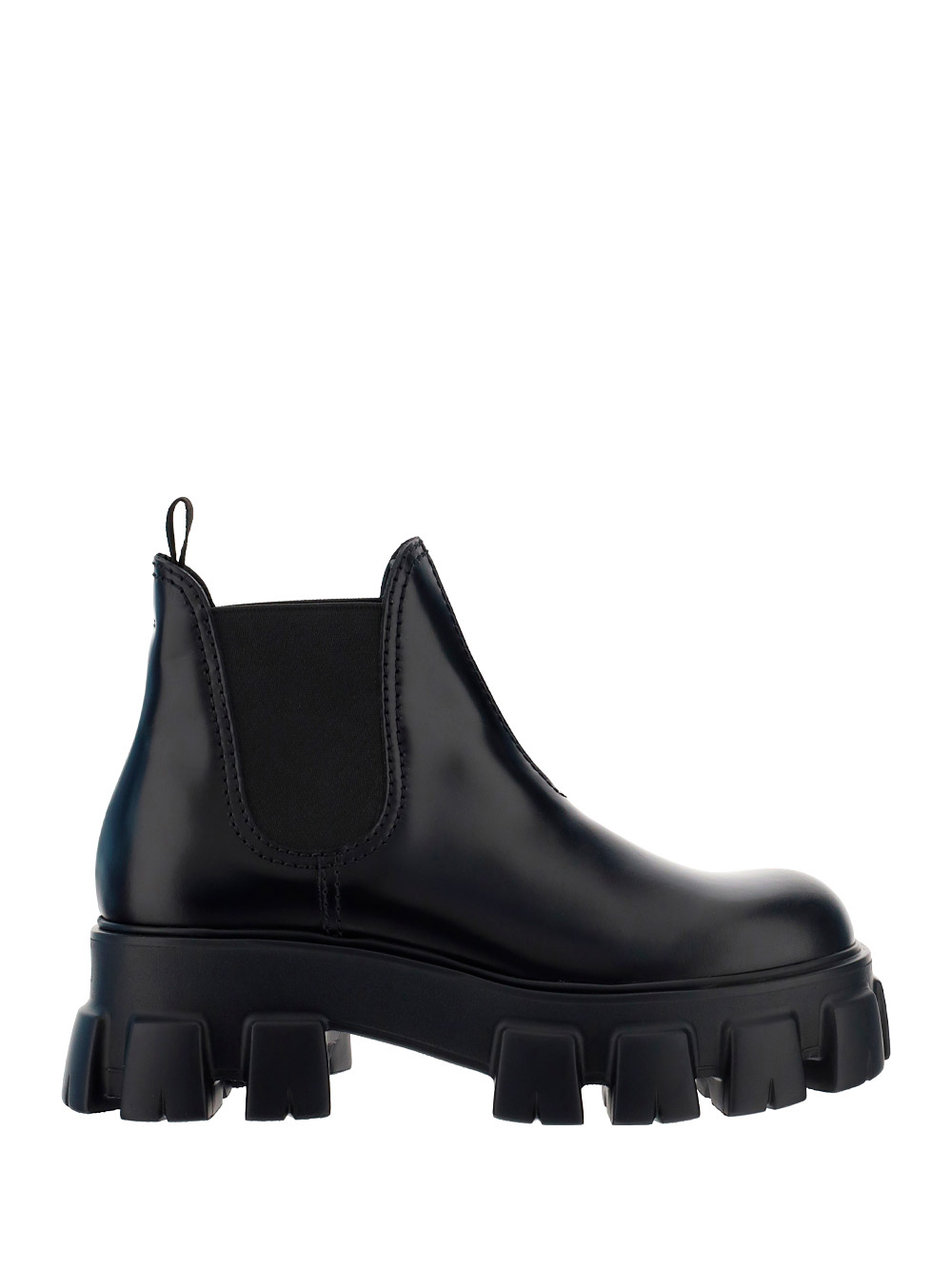 Shop Prada Ankle Boots In Nero