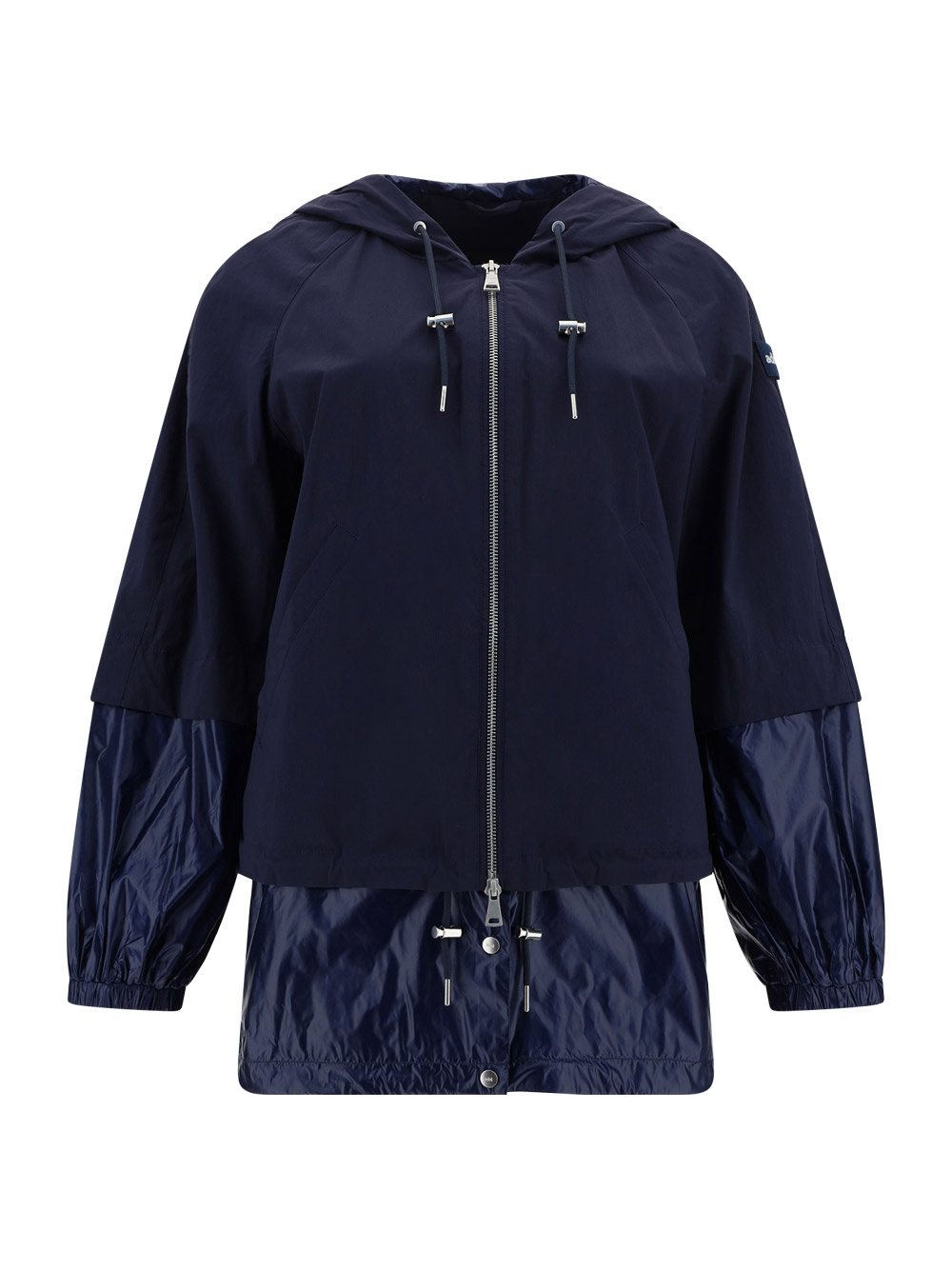 Add Hooded Trench Jacket In Midnight Blue