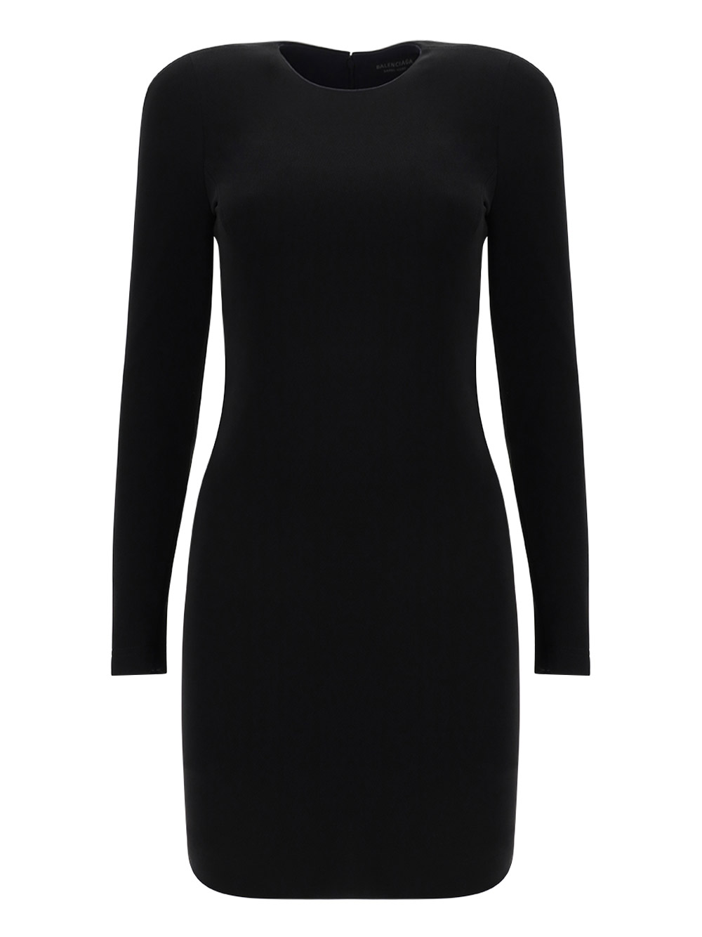 Balenciaga Long-sleeve Fitted Mini Dress In Black