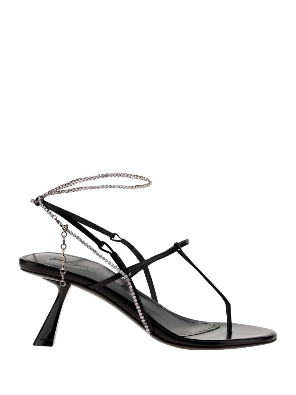 Khaite Linden Crystal-embellished Leather Sandals In Black
