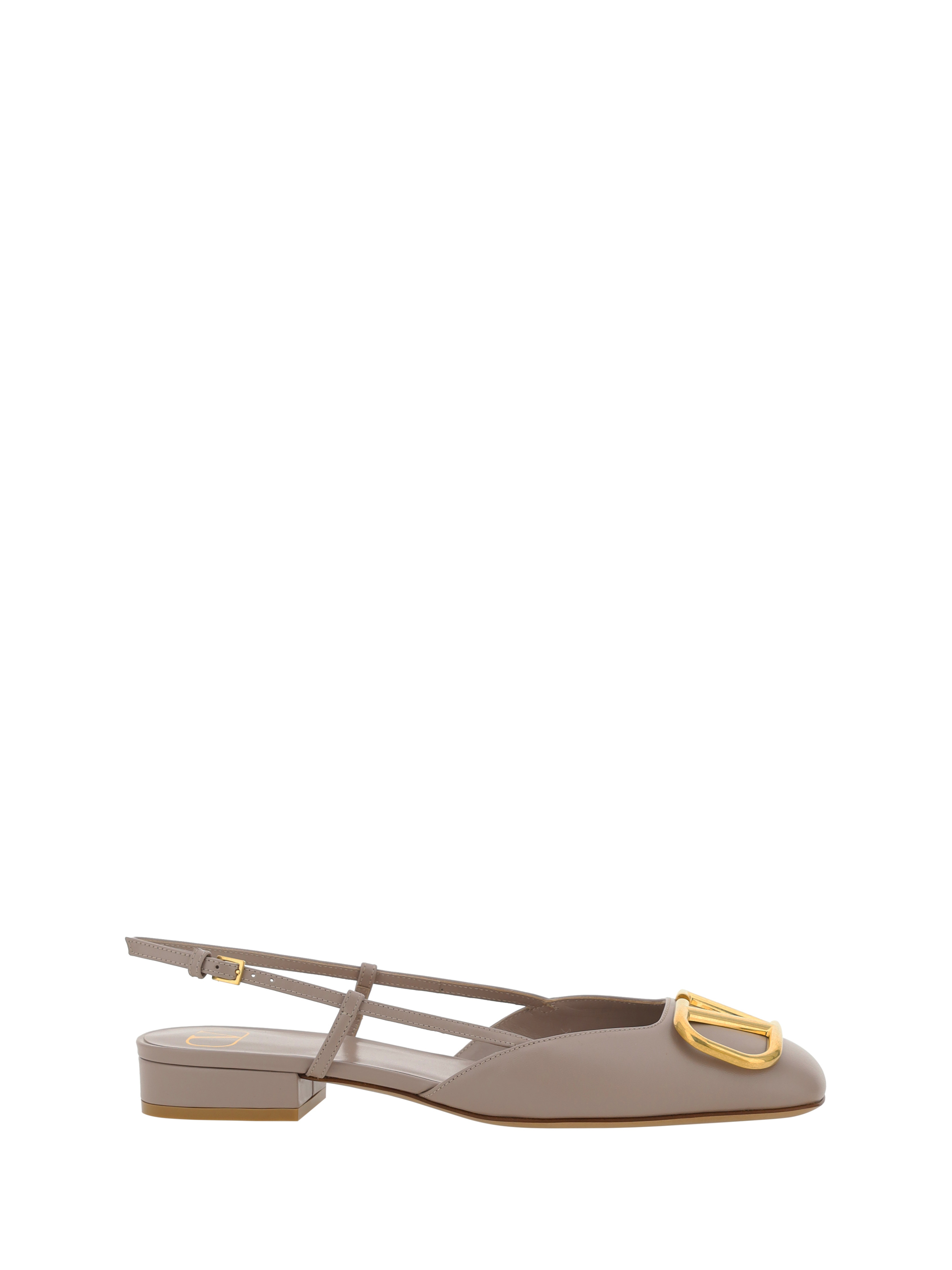 Shop Valentino Vlogo Ballerinas In Poudre