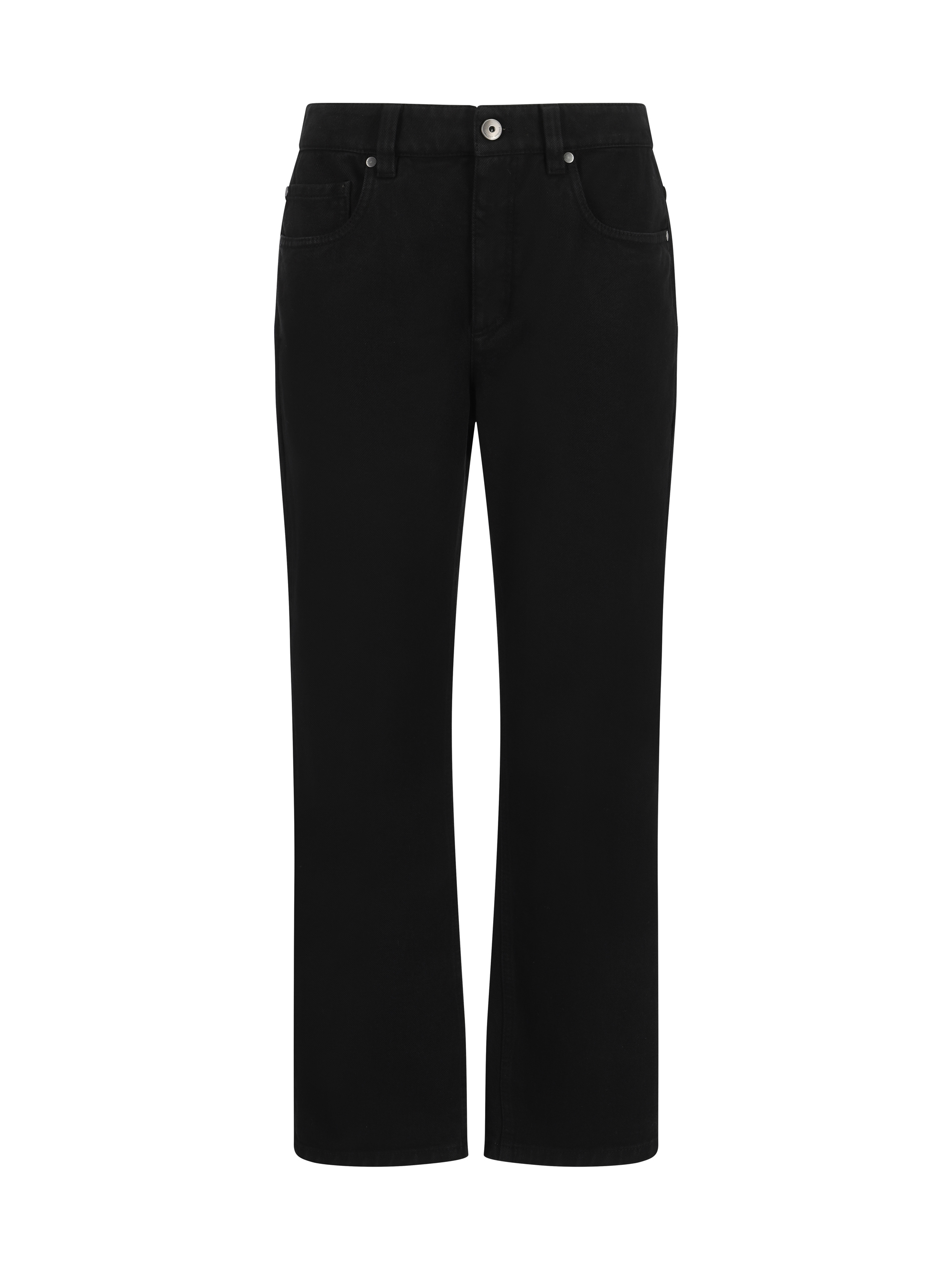 Shop Brunello Cucinelli Denim Pants In Nero