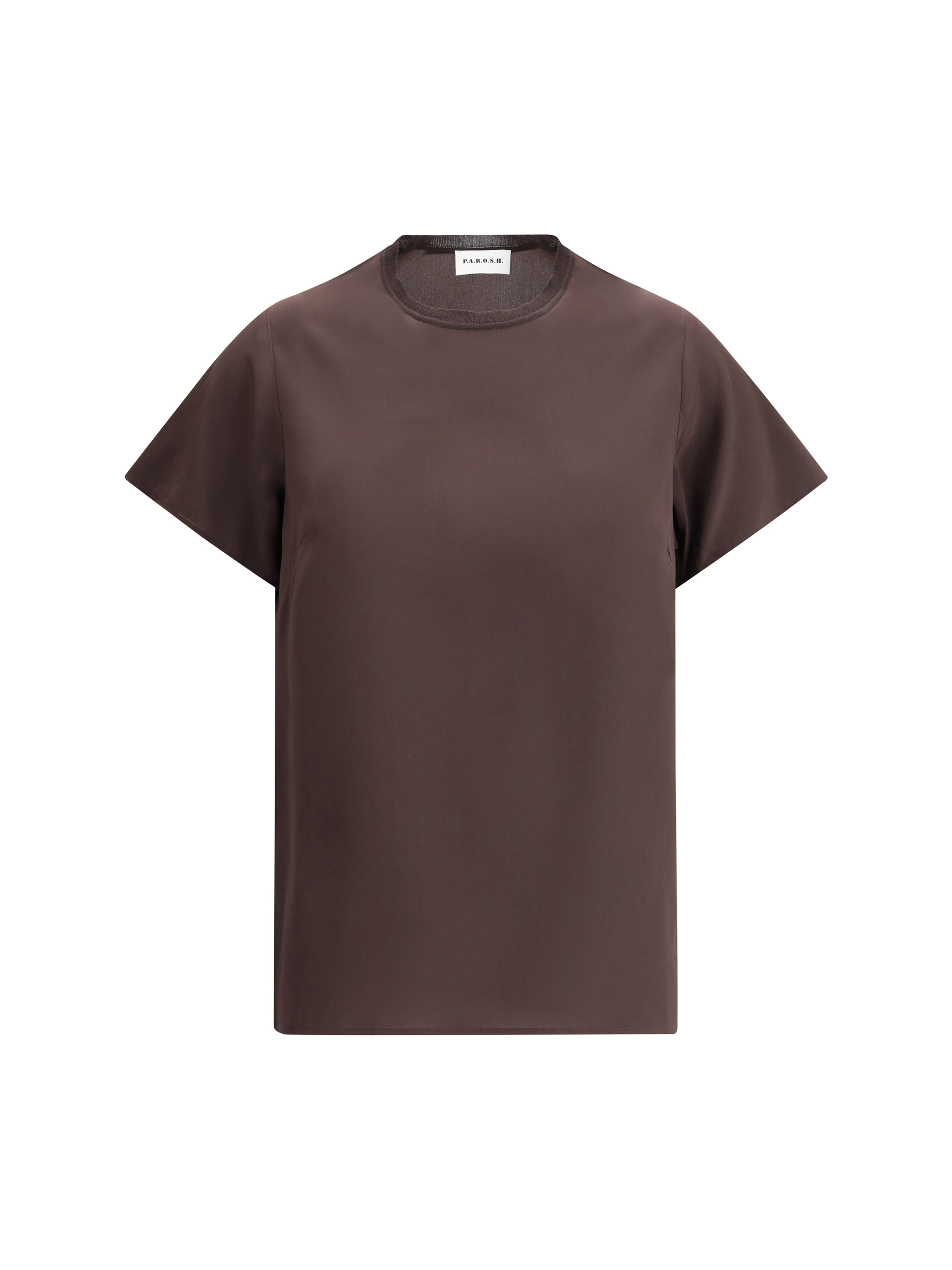 P.A.R.O.S.H SHORT SLEEVE SILK TOP
