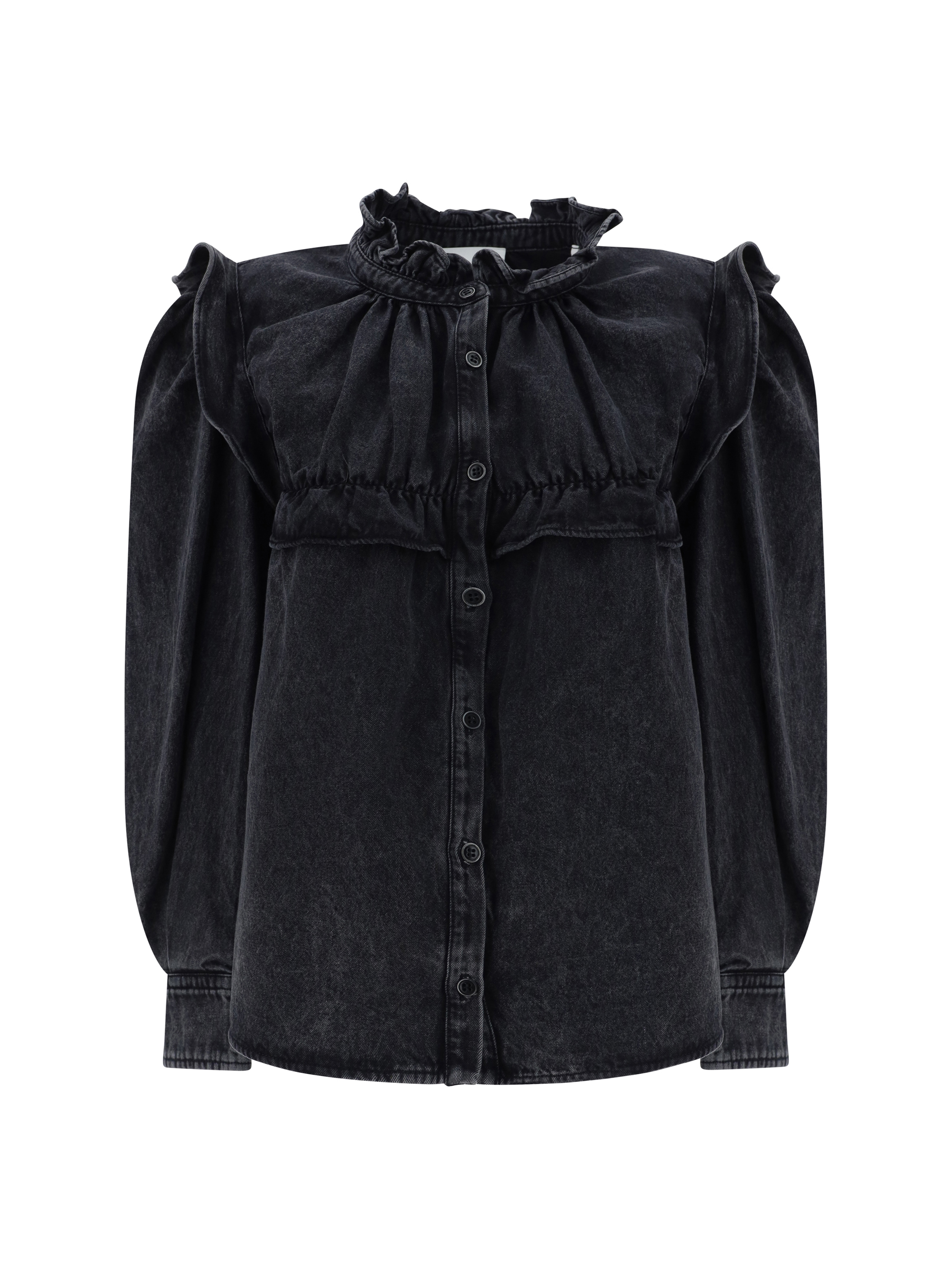 Marant Etoile Idety Denim Shirt In Black