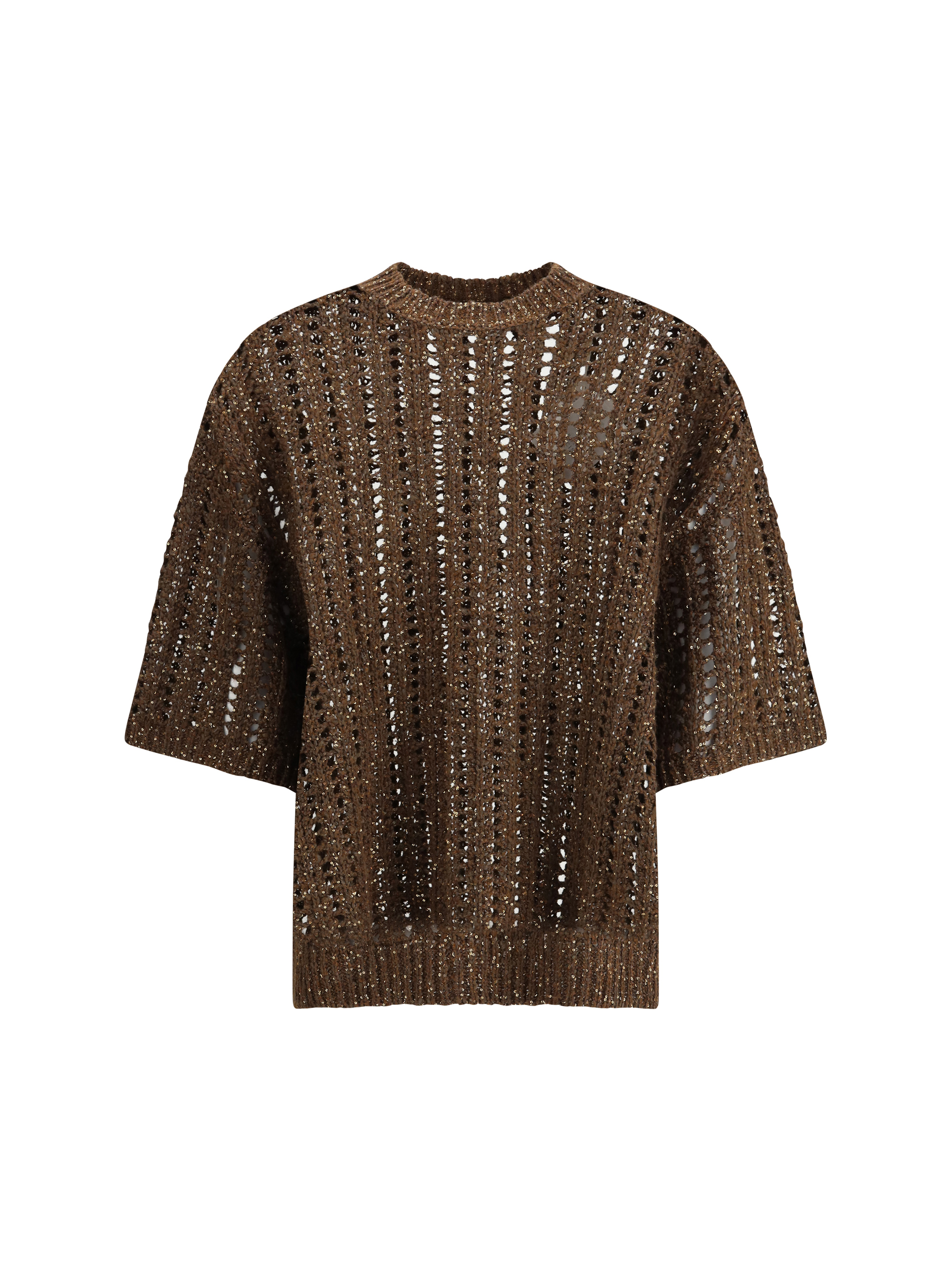 BRUNELLO CUCINELLI SWEATER IN PERFORATED KNIT