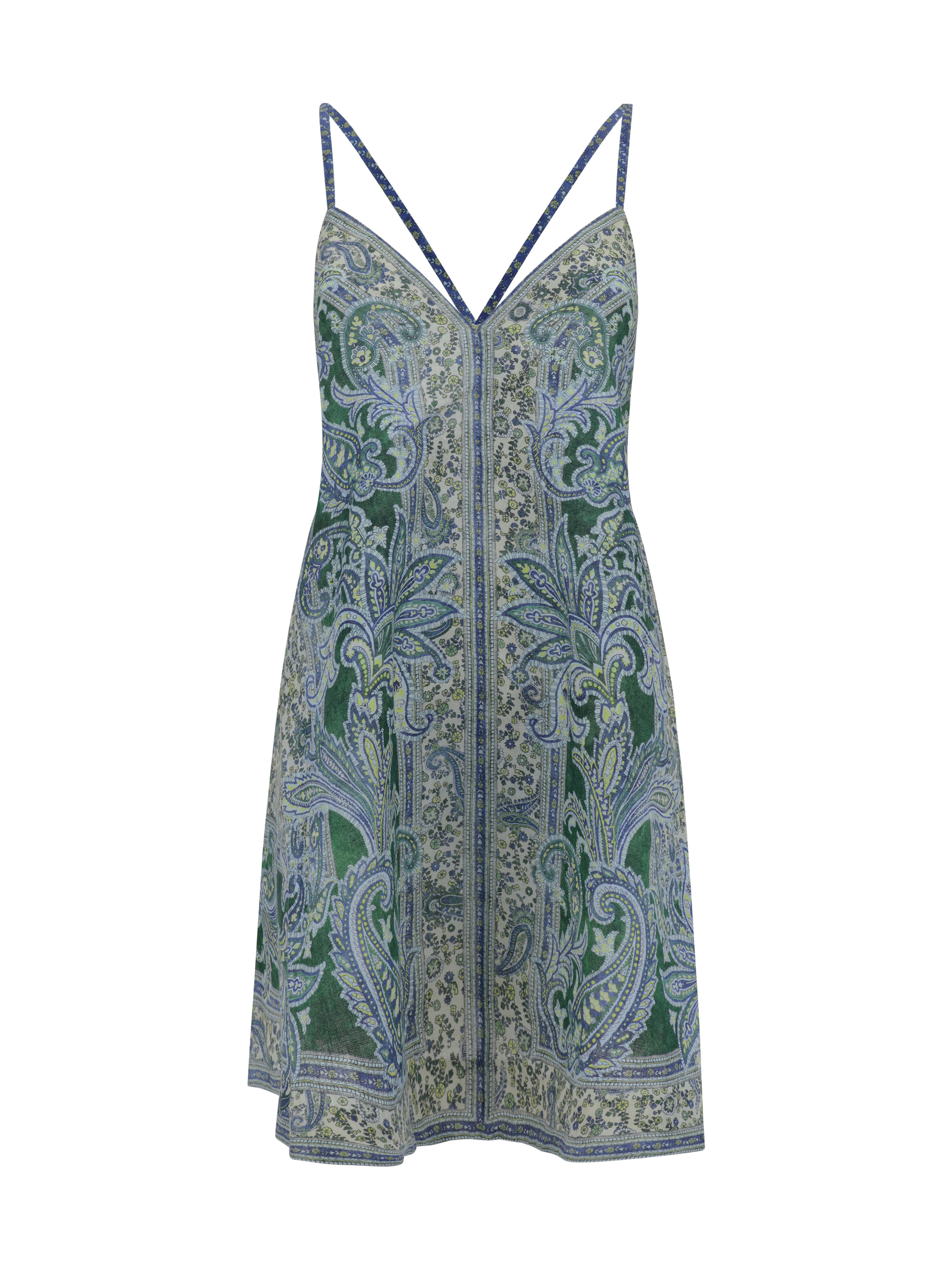 Shop Zimmermann Ottie Swing Dress In Green Paisley