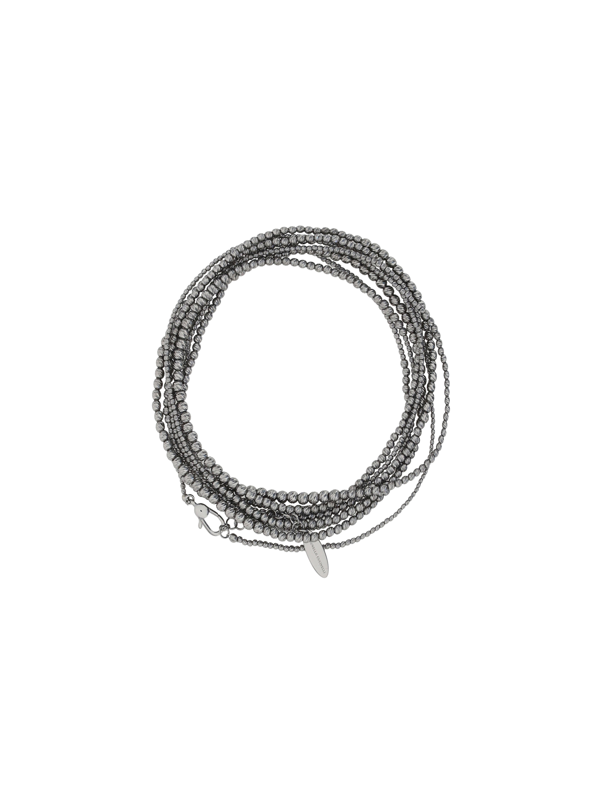 Shop Brunello Cucinelli Bracelet In Rodio Nero