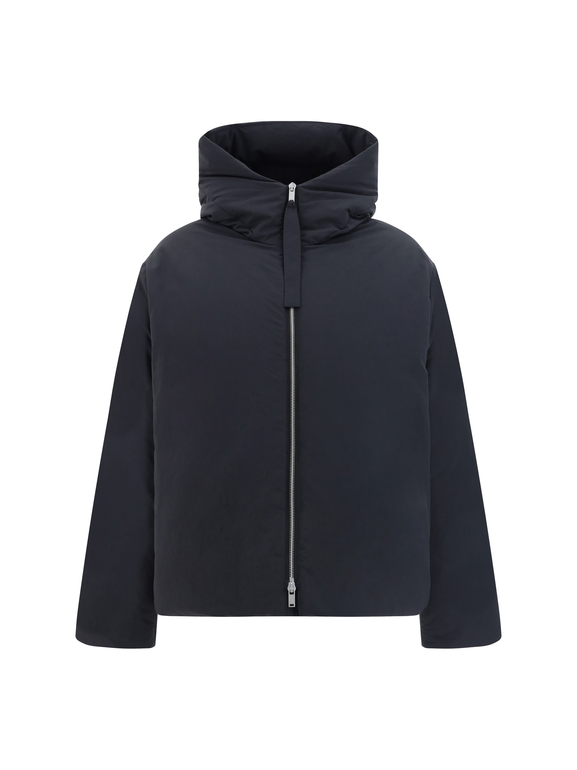 Jil Sander Black Polyester Down Jacket In Black