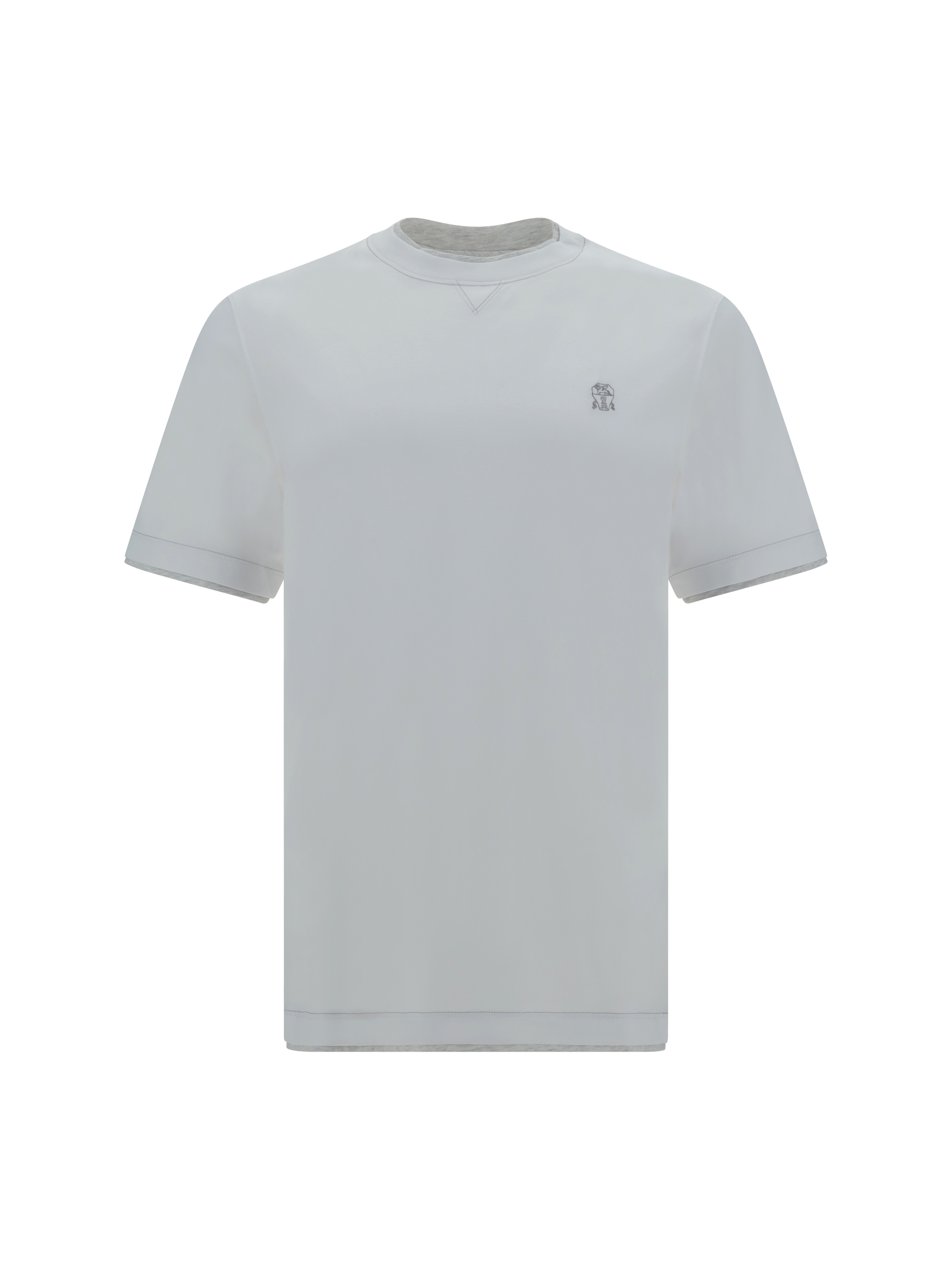 Shop Brunello Cucinelli T-shirt In Bianco Ottico Tp