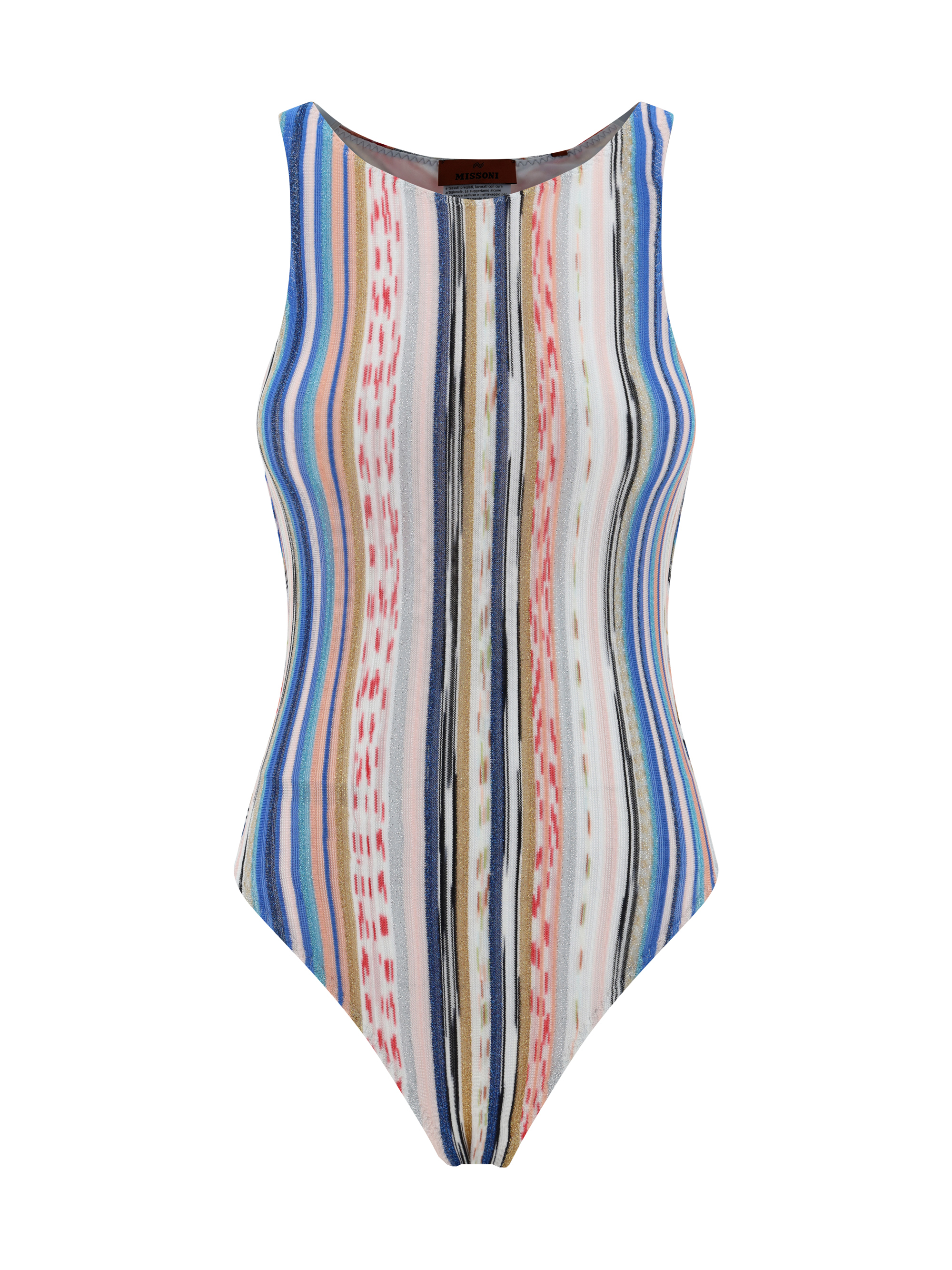 Shop Missoni Swimsuit In Blue Base Space Dyed