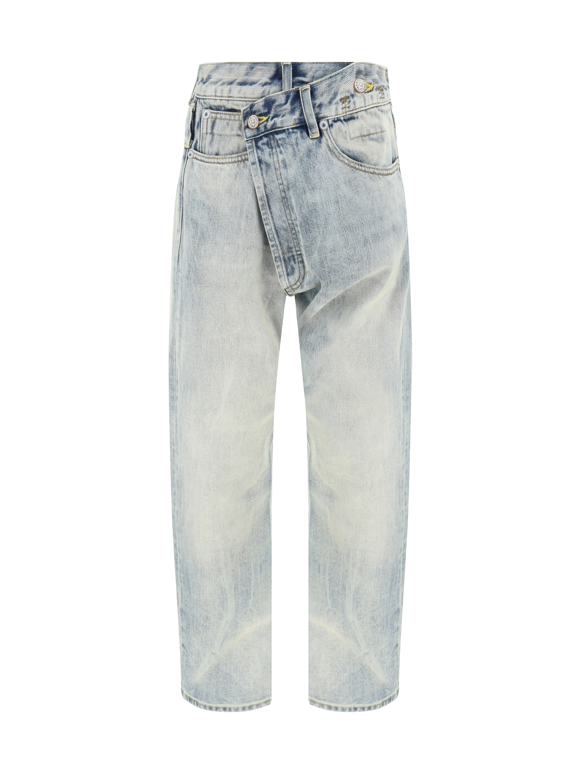 Shop R13 Cross Over Jeans In Vintage Ash Blue