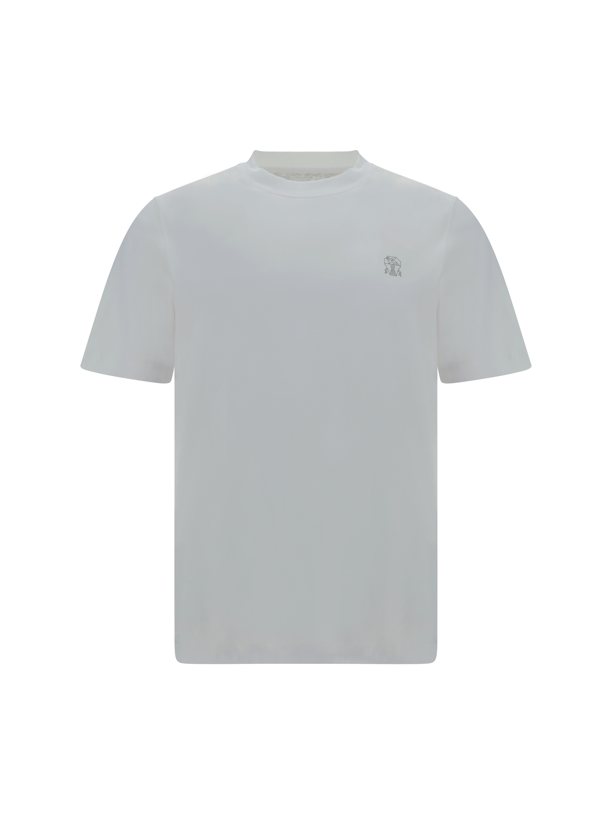 Shop Brunello Cucinelli T-shirt In Bianco Ottico Tp