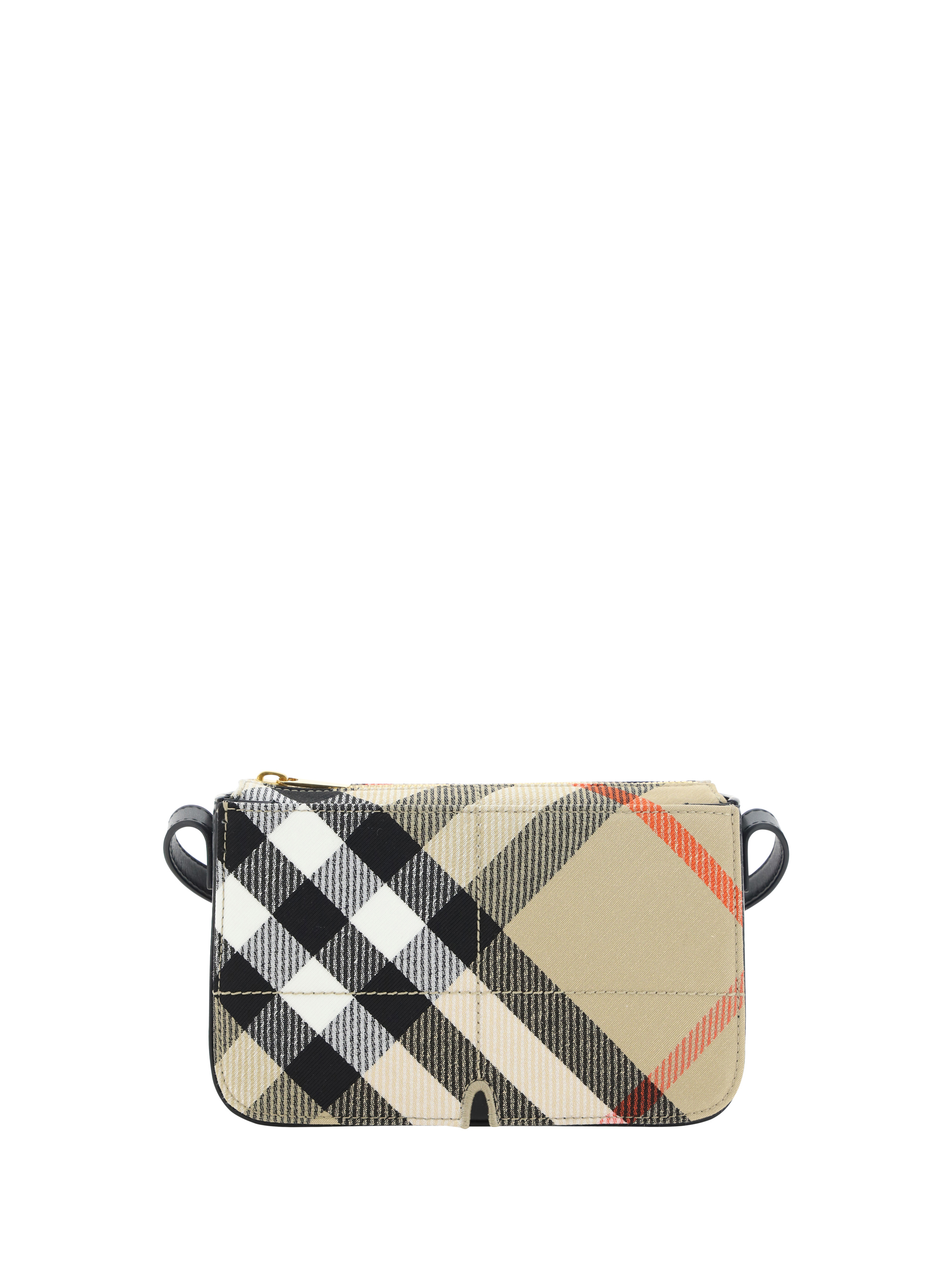 Shop Burberry Snip Shoulder Bag In Sand Ip Check