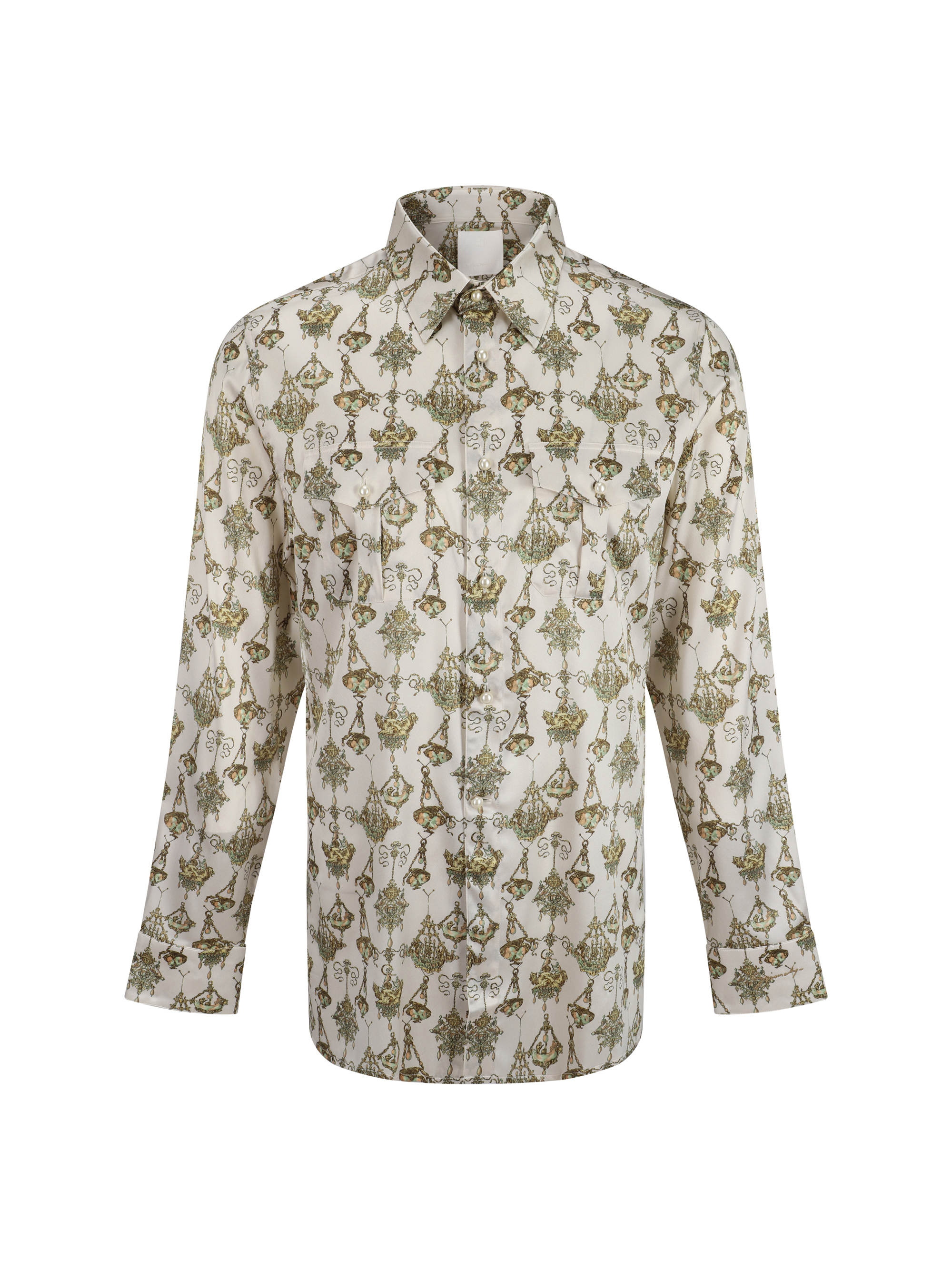 Shop Givenchy Shirt In Cream/ochre