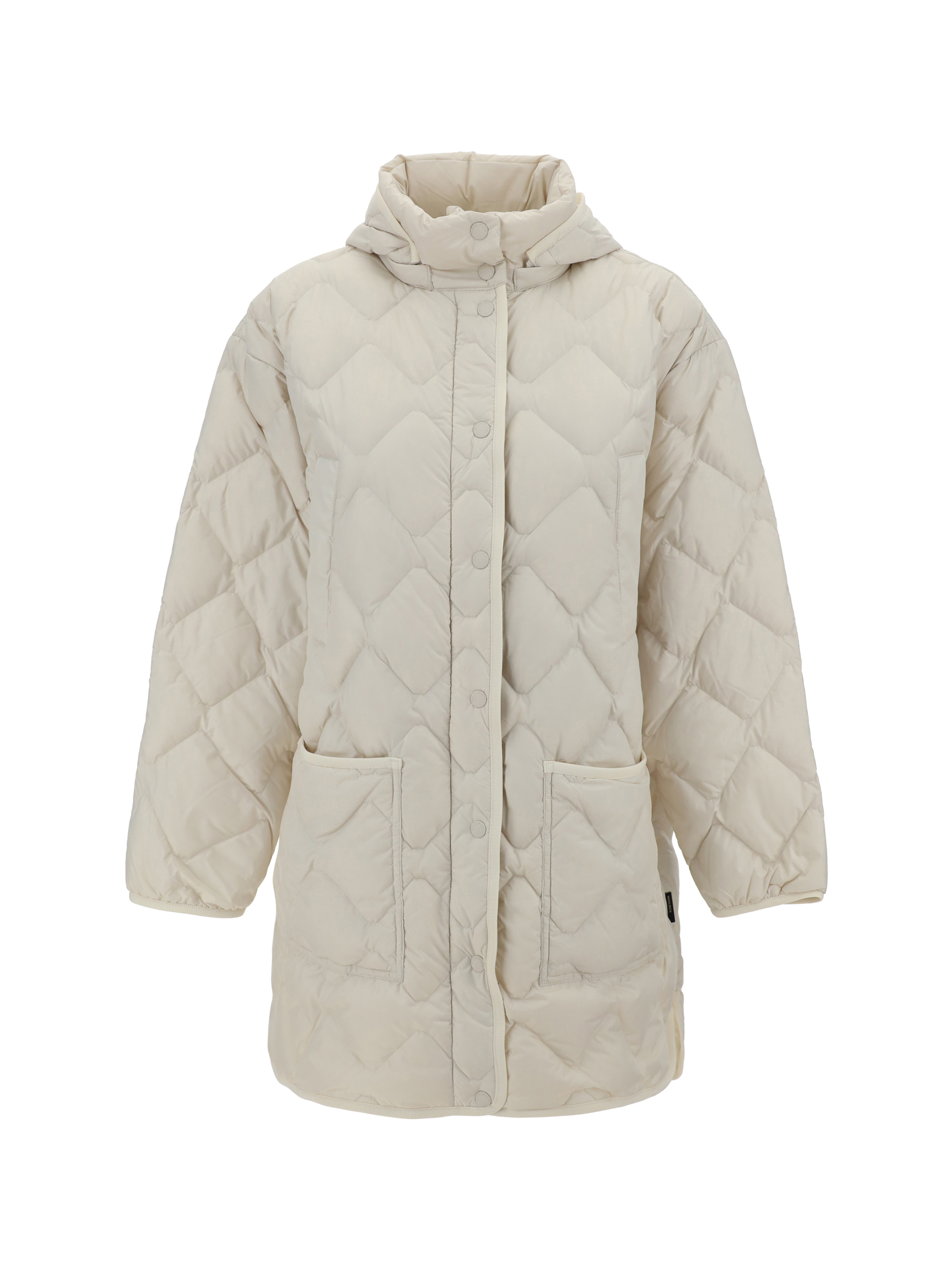 Shop Woolrich Heritage Down Jacket In Milky Cream