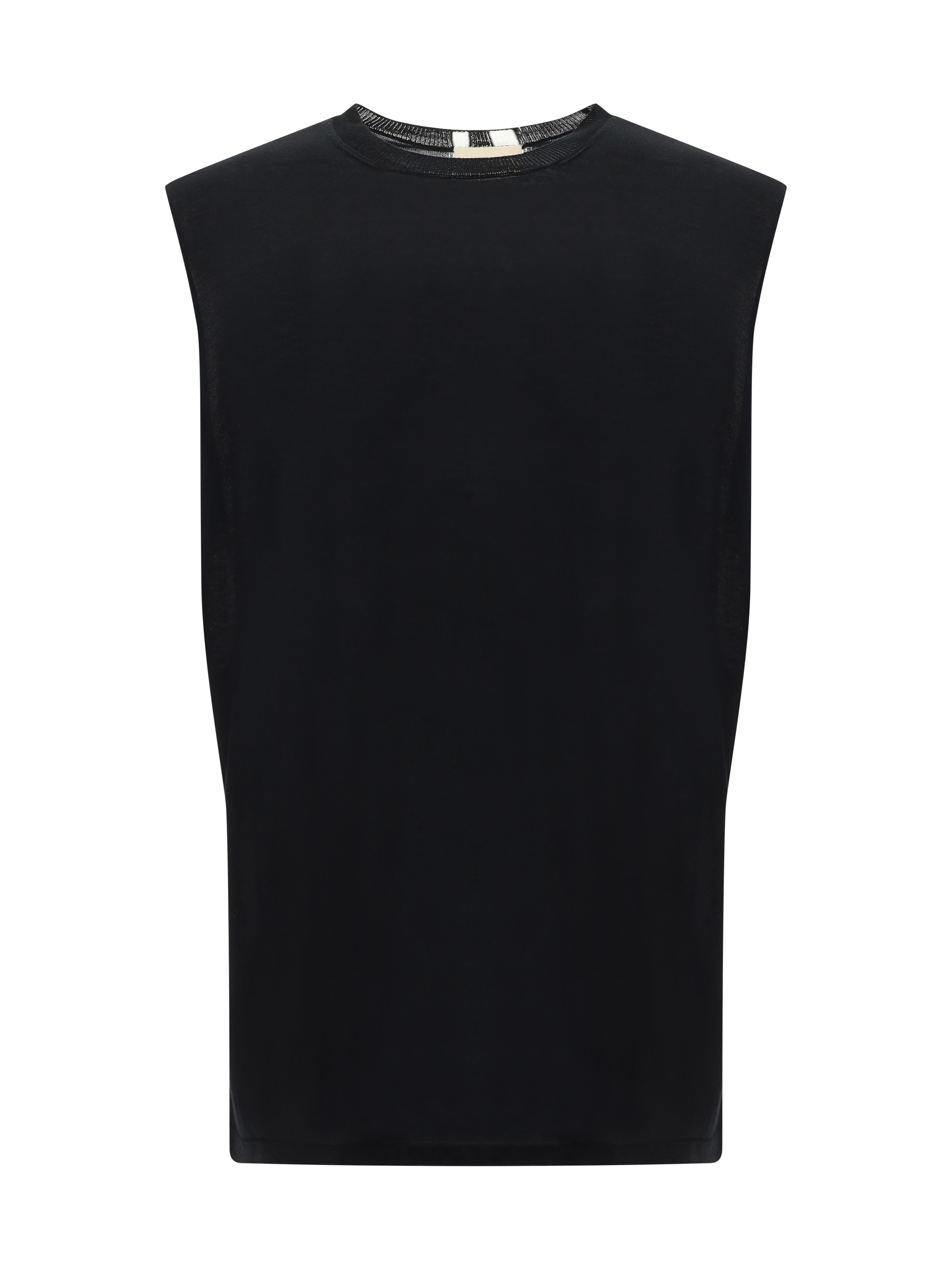 Mordecai Rolled-trim Cotton Vest In Black