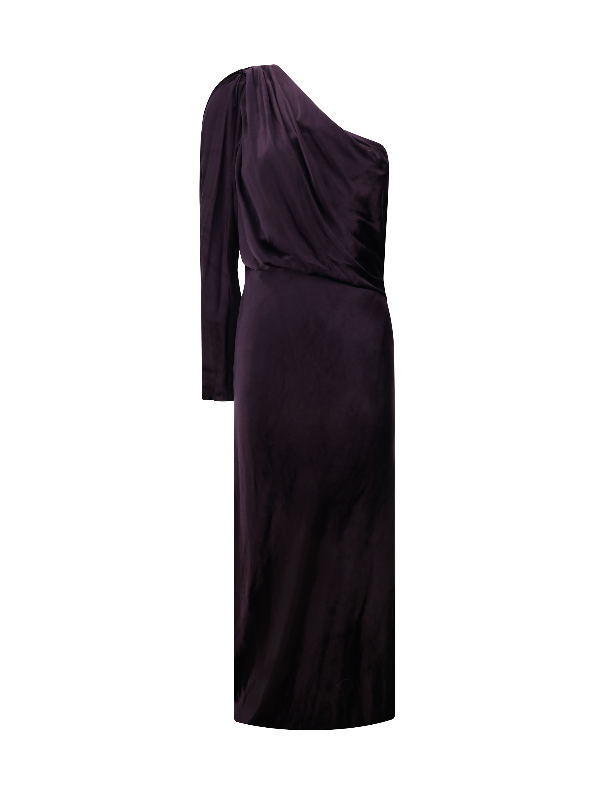 Shop Zimmermann Long Dress In Aubergine