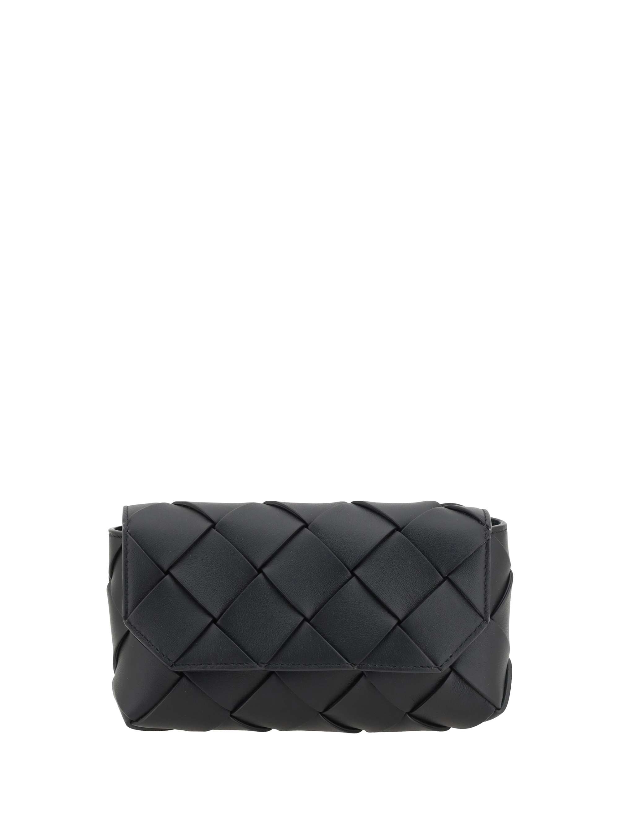 Bottega Veneta Fanny Pack In Black-silver