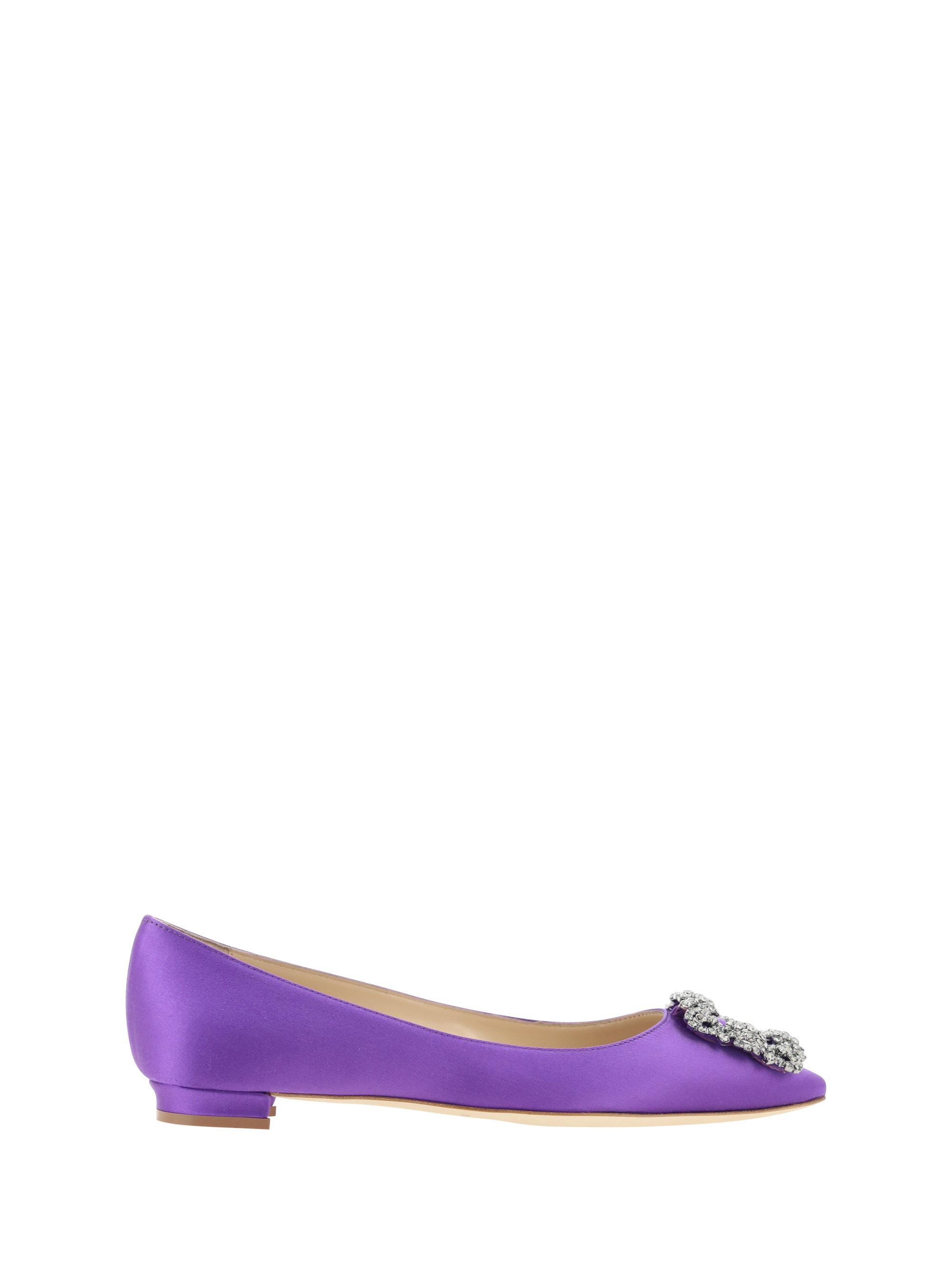 Shop Manolo Blahnik Hangisi Ballerinas In Bpur