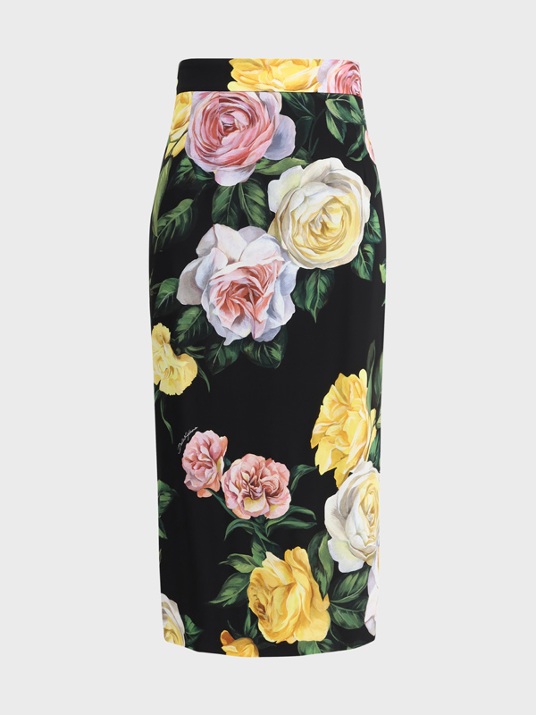 Rose and peony pattern Skirt