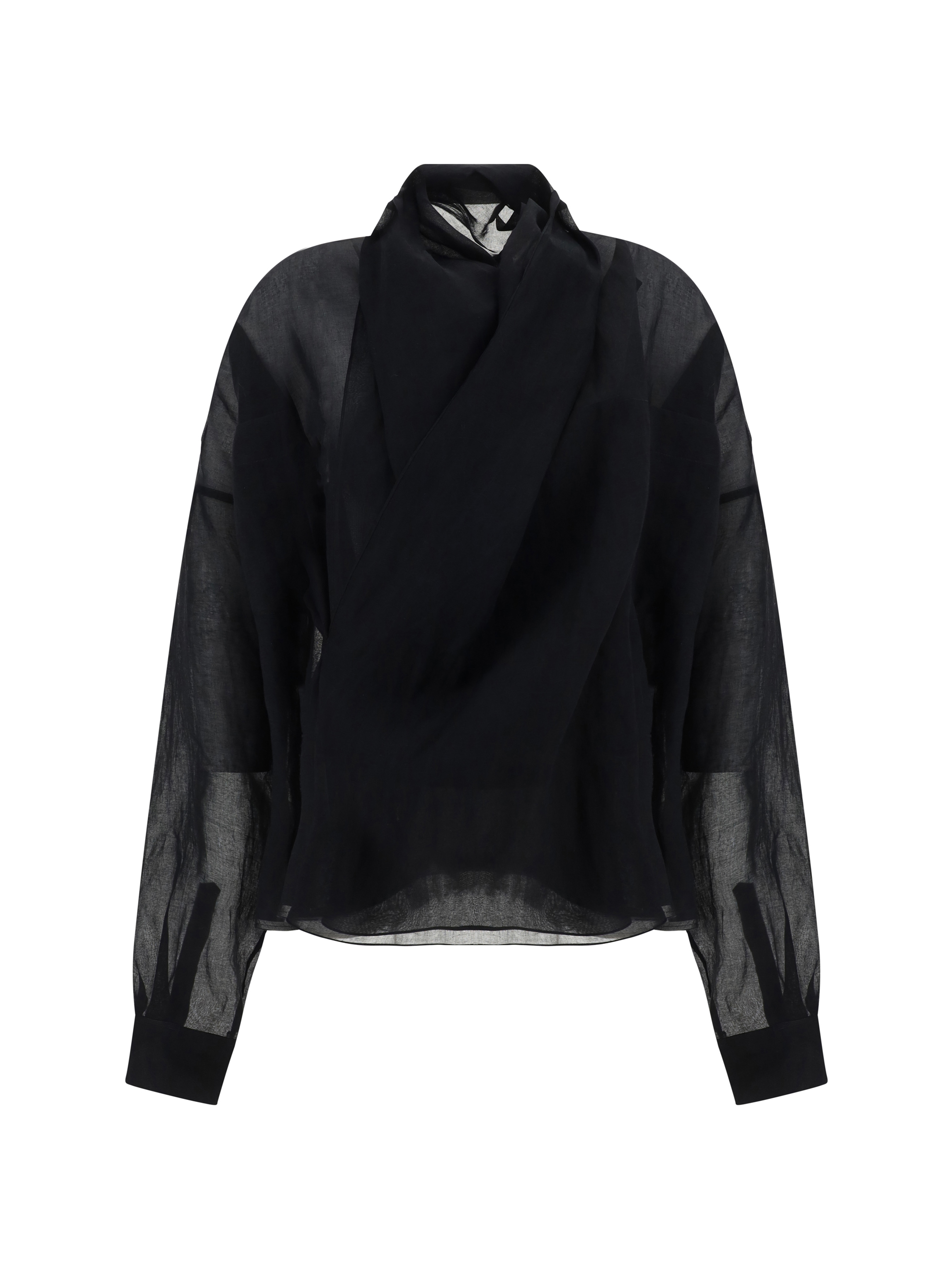 Shop Quira Wrap Shirt In Black