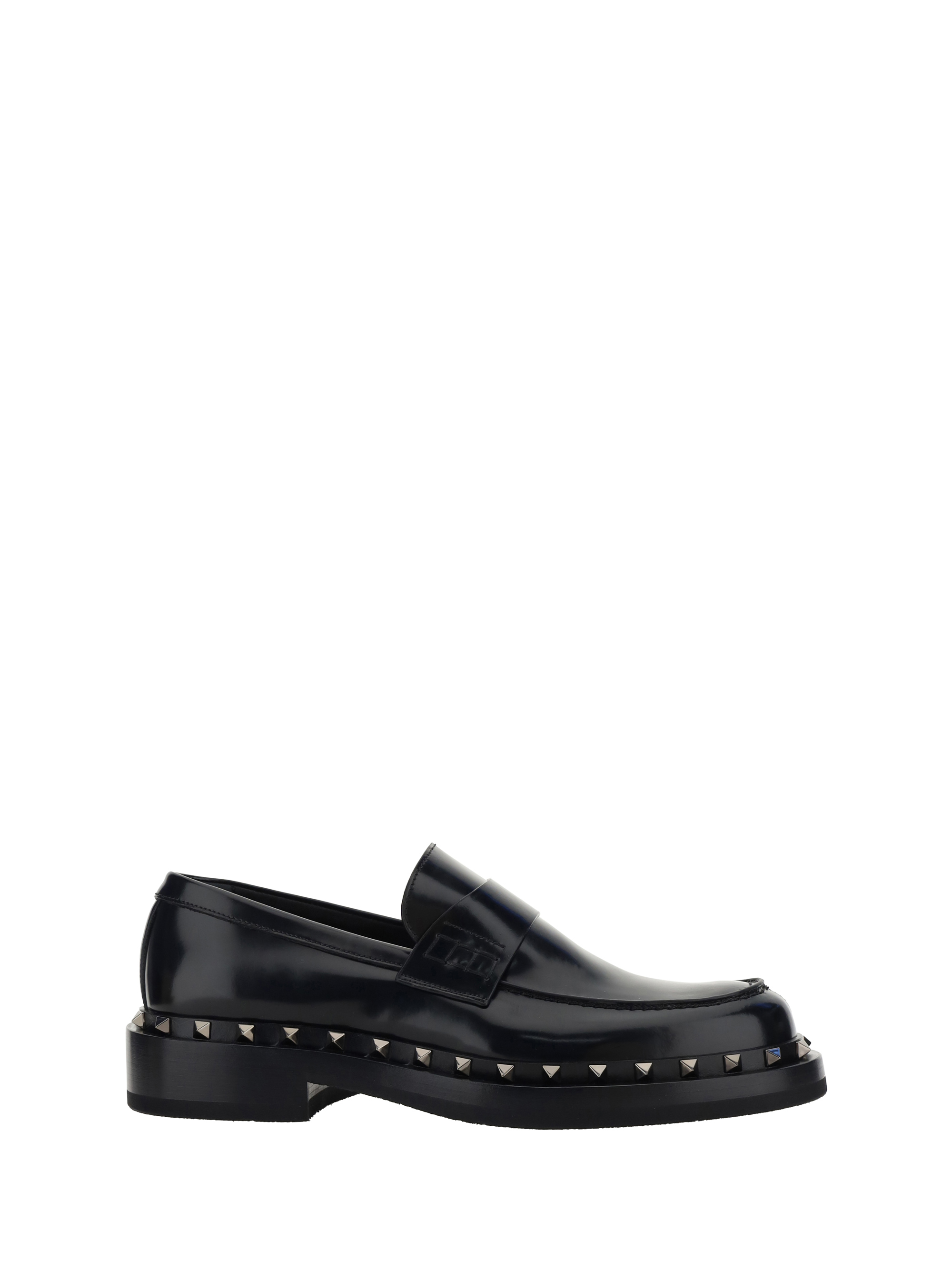 Shop Valentino Garavani Rockstud Loafers In Nero