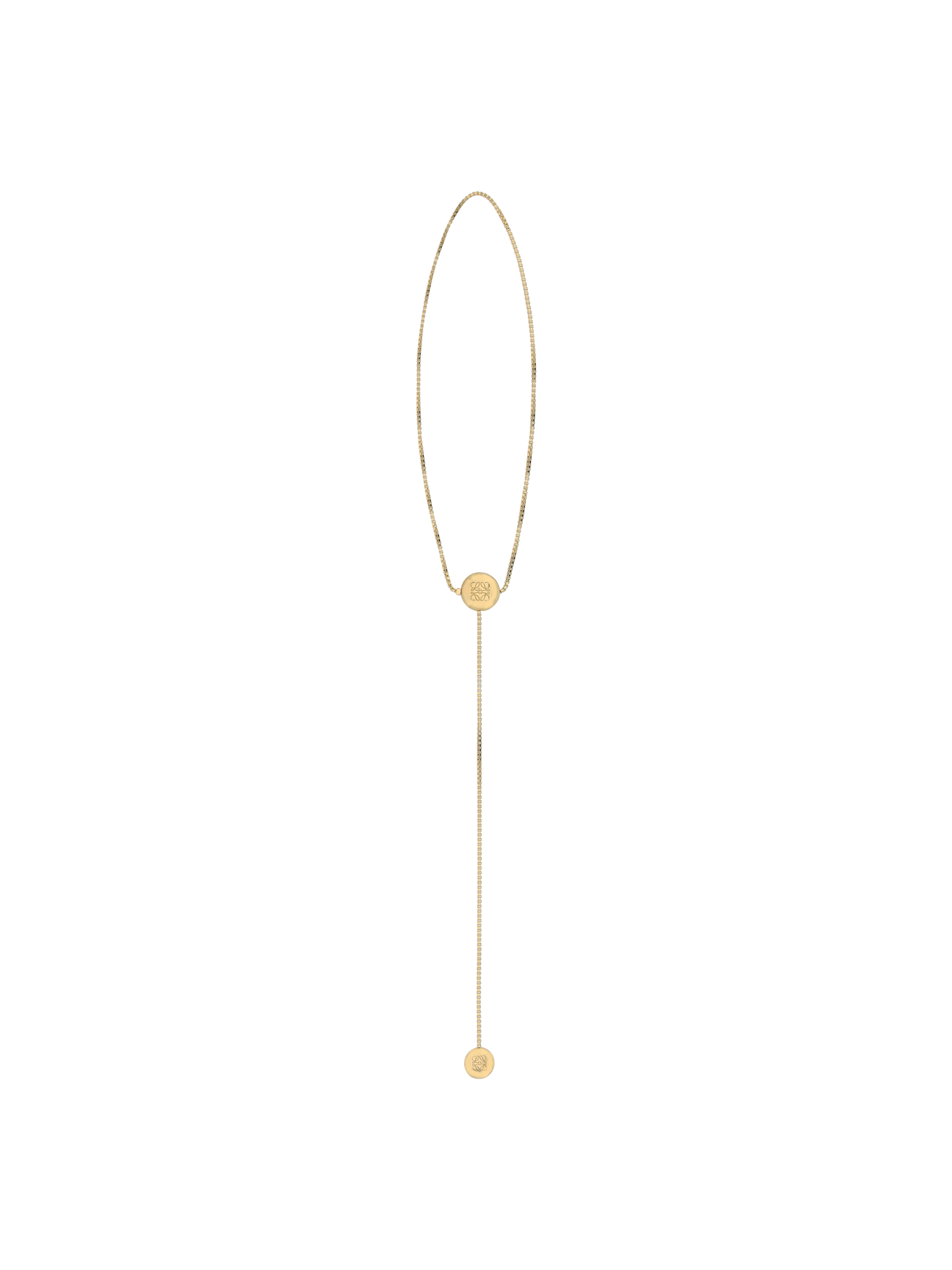 Shop Loewe Anagram Necklace In Gold