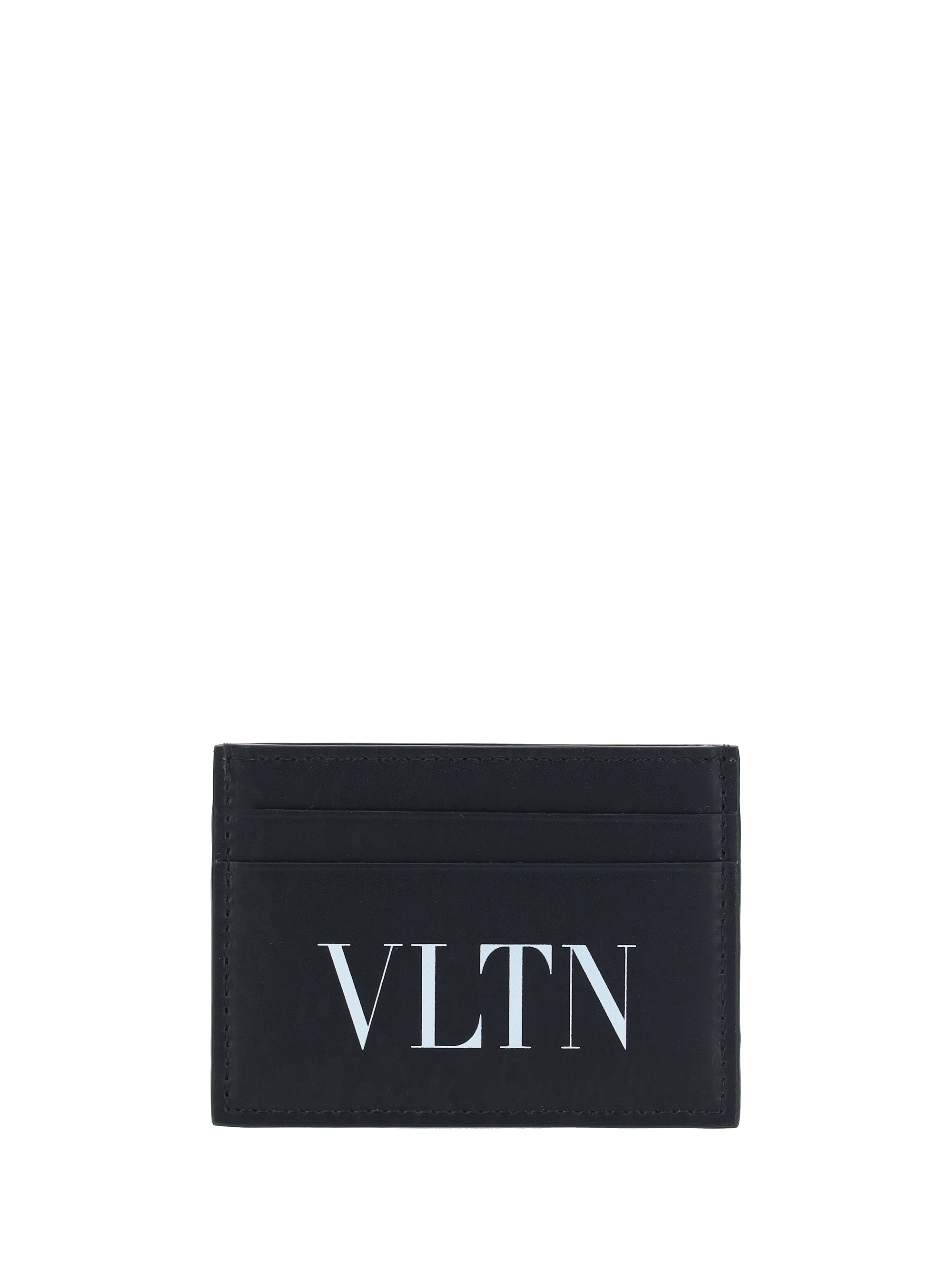 Shop Valentino Card Holder In Nero/bianco