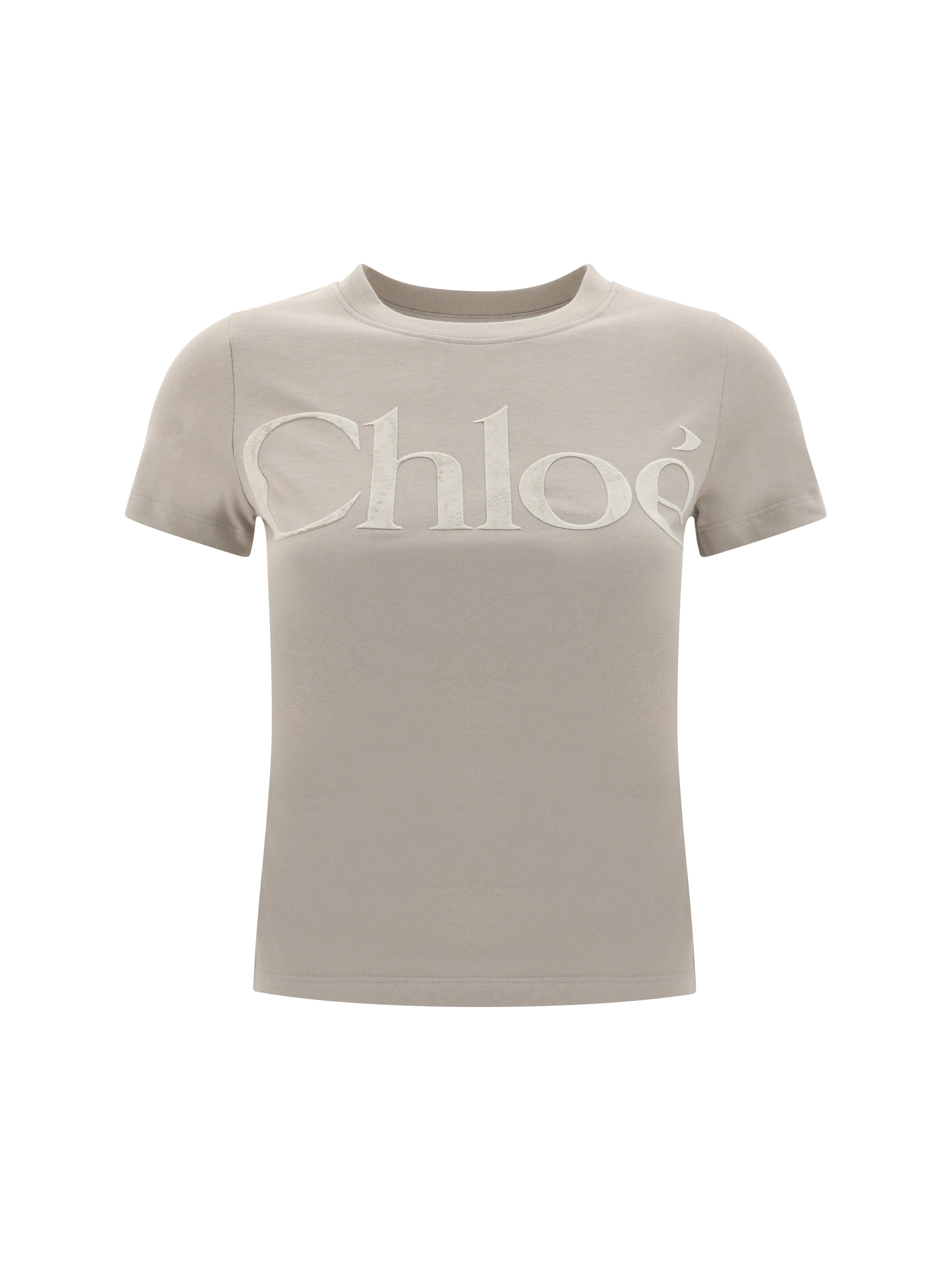 Shop Chloé T-shirt In Powder Grey