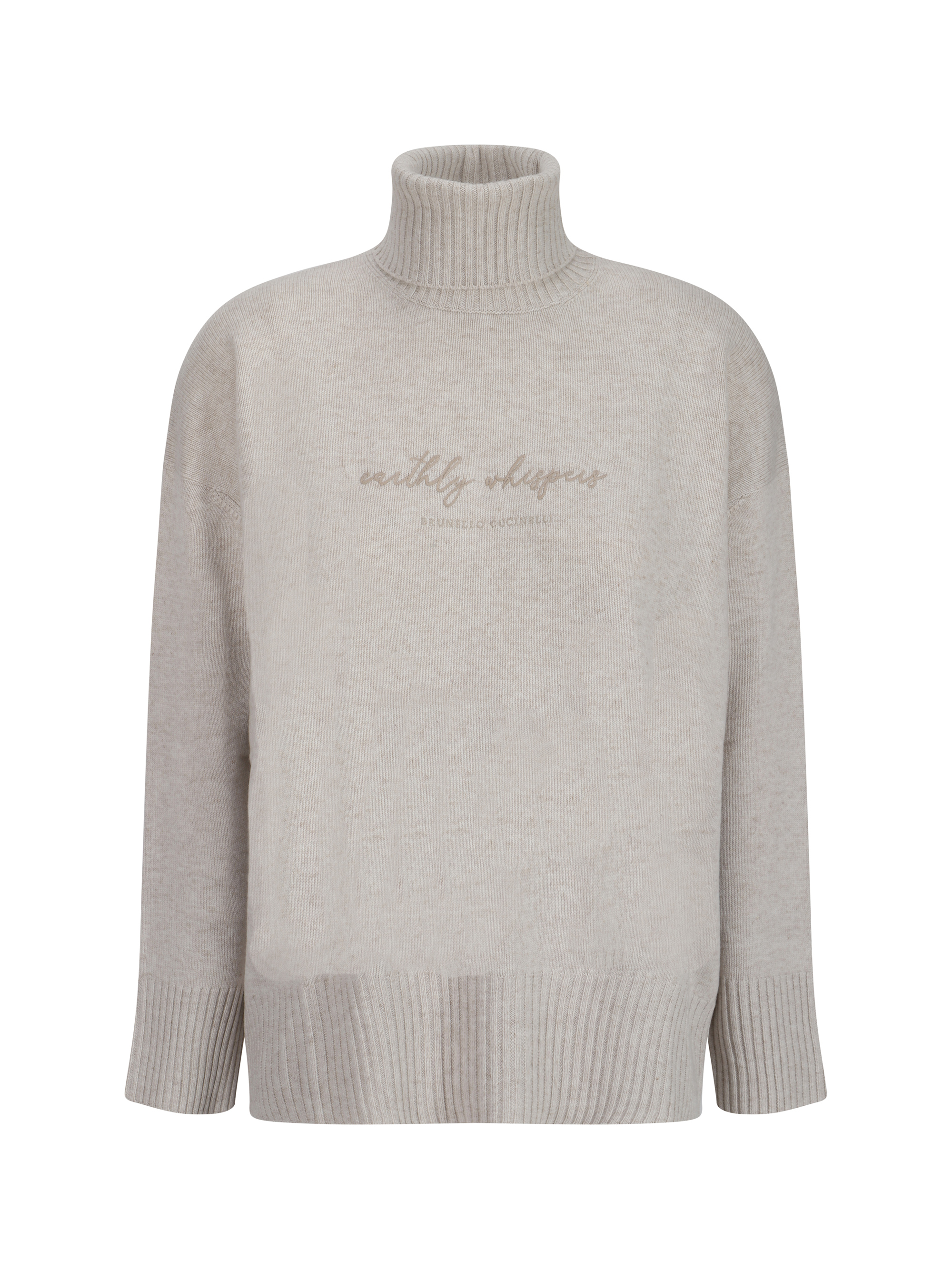 Shop Brunello Cucinelli Turtleneck Sweater In Madreperla