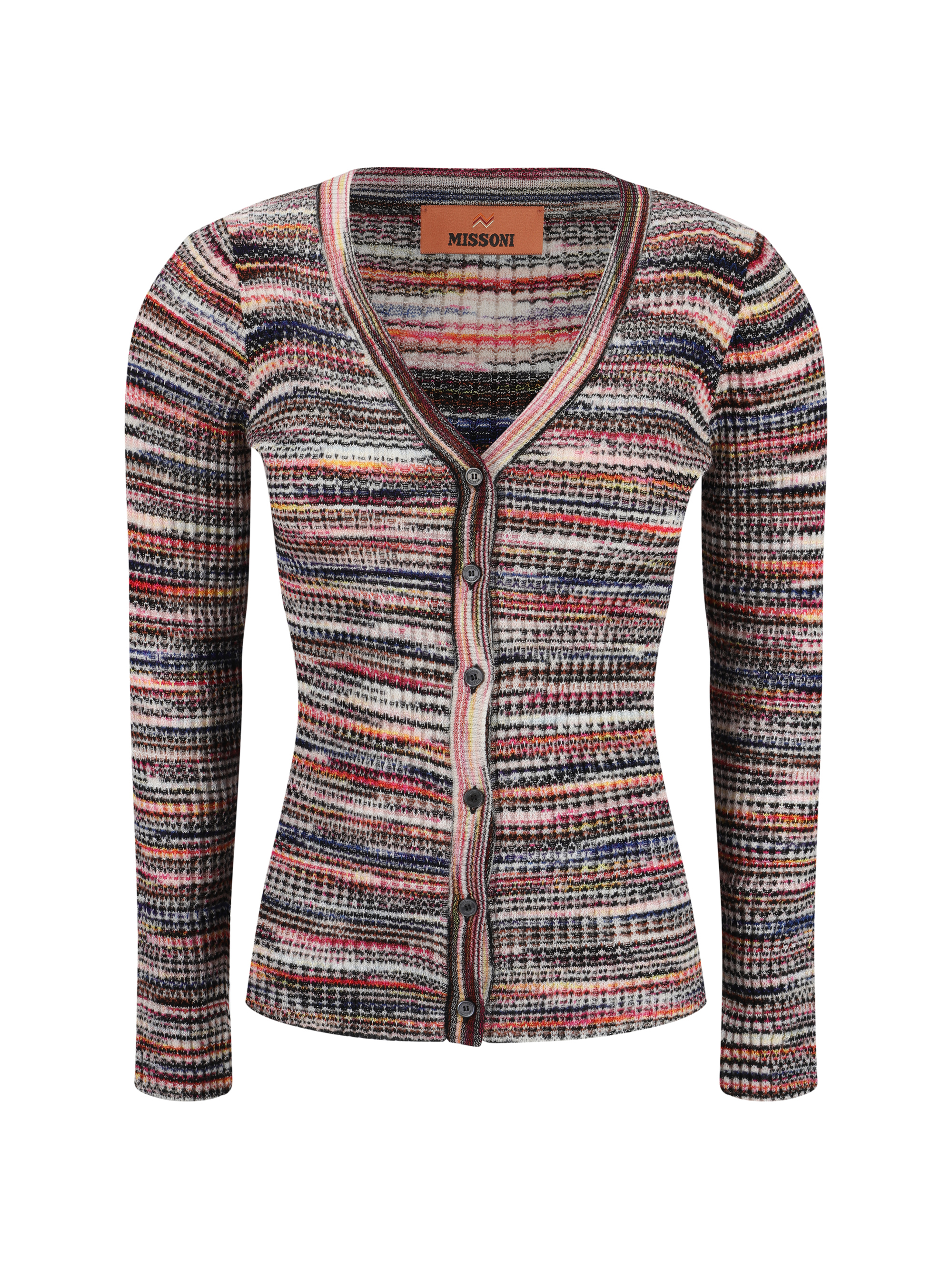 Shop Missoni Cardigan In Multicolred/pink/blu