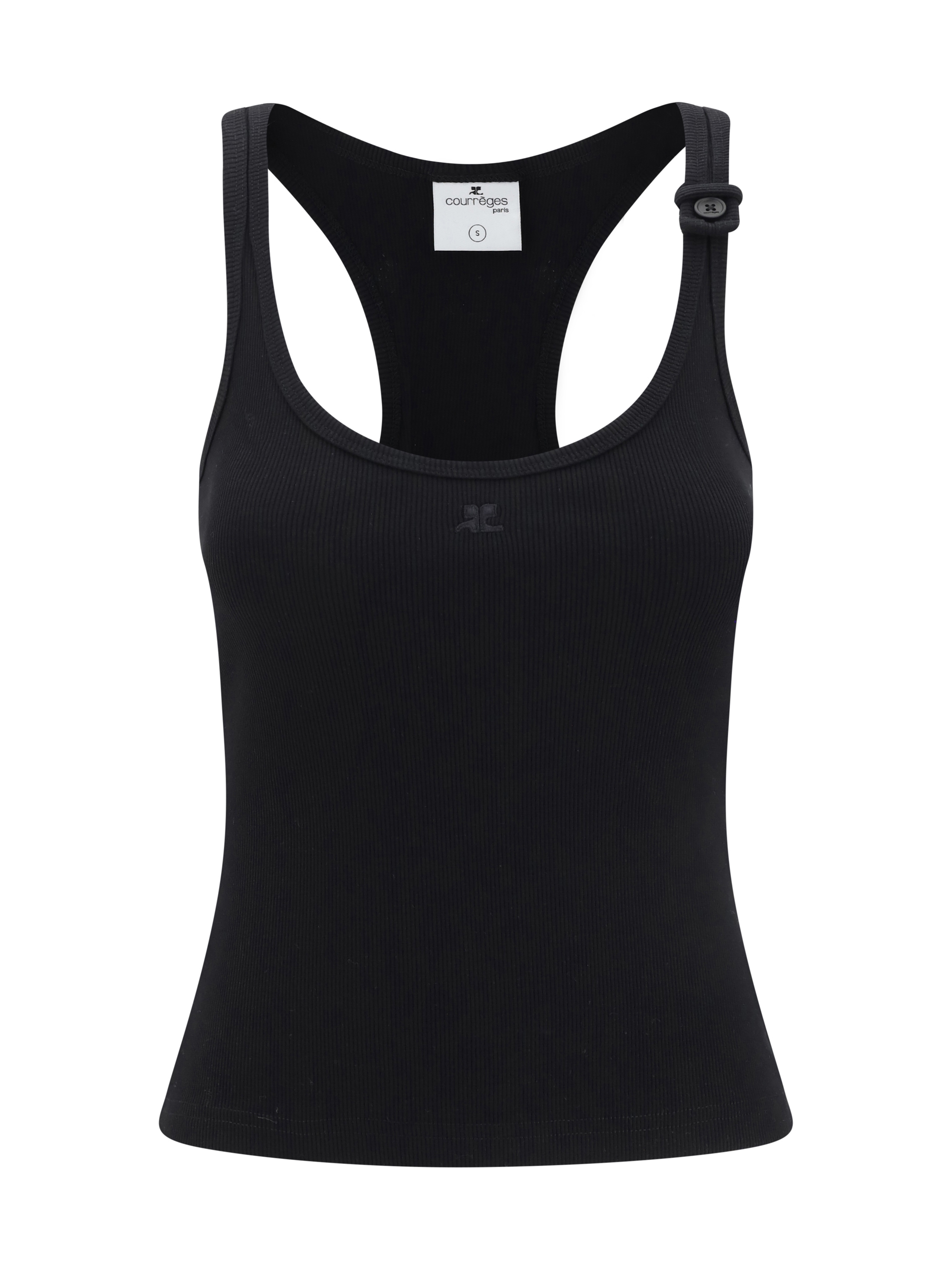 Shop Courrèges Top In Black
