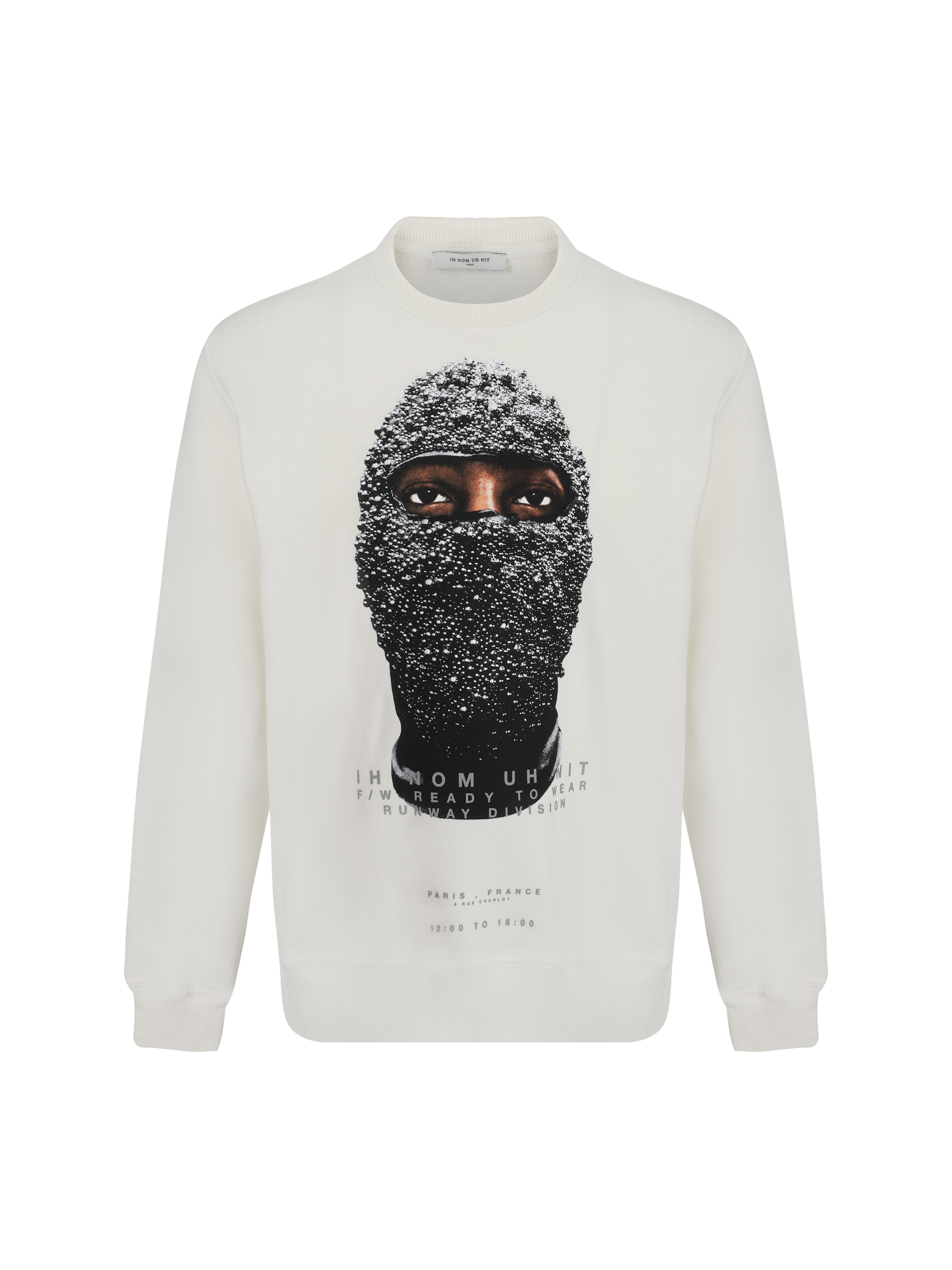 Shop Ih Nom Uh Nit Black Mask Sweatshirt In Off White