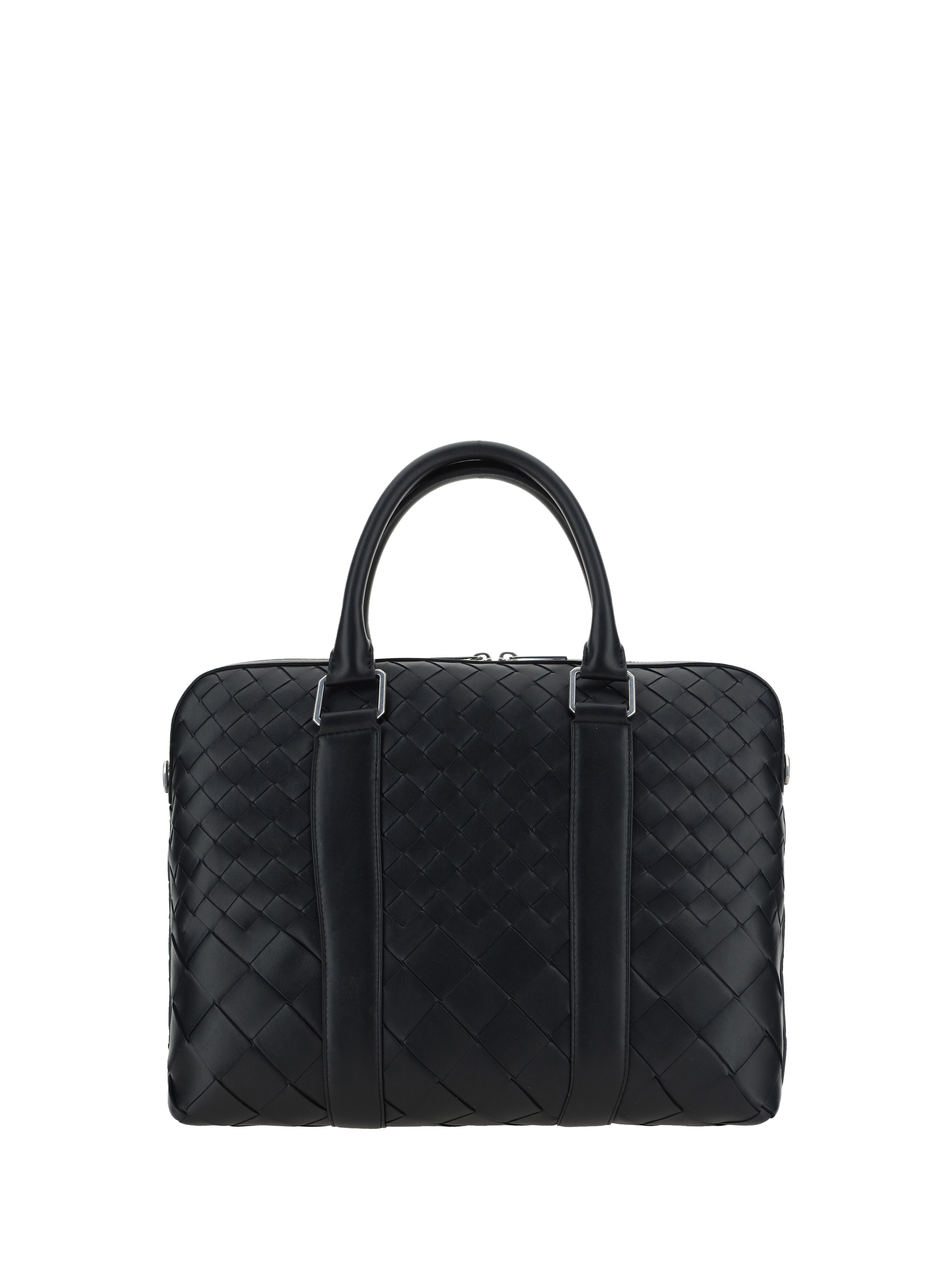 Shop Bottega Veneta Handbag In Black-silver