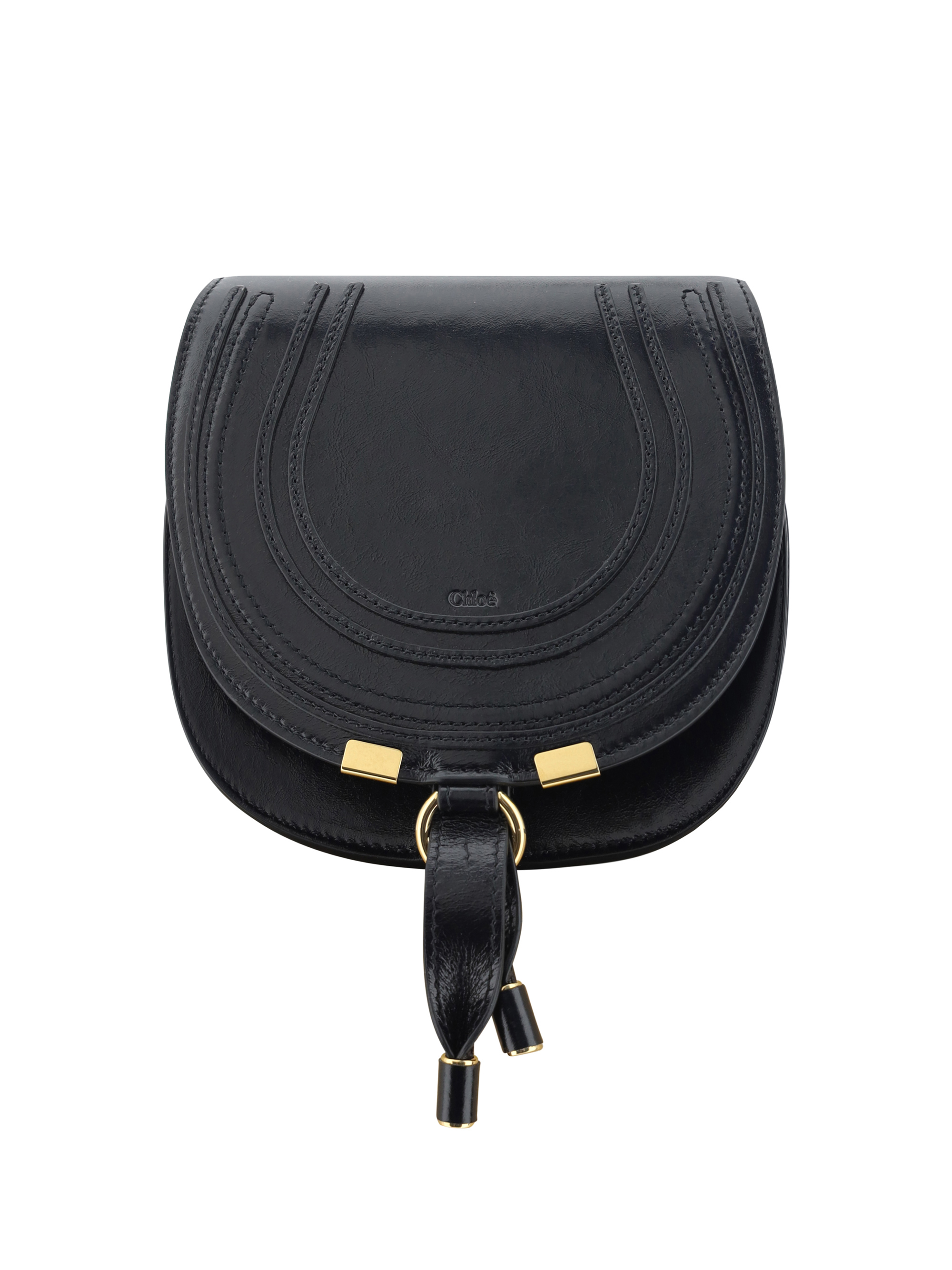 Shop Chloé Small Marcie Shoulder Bag In Black