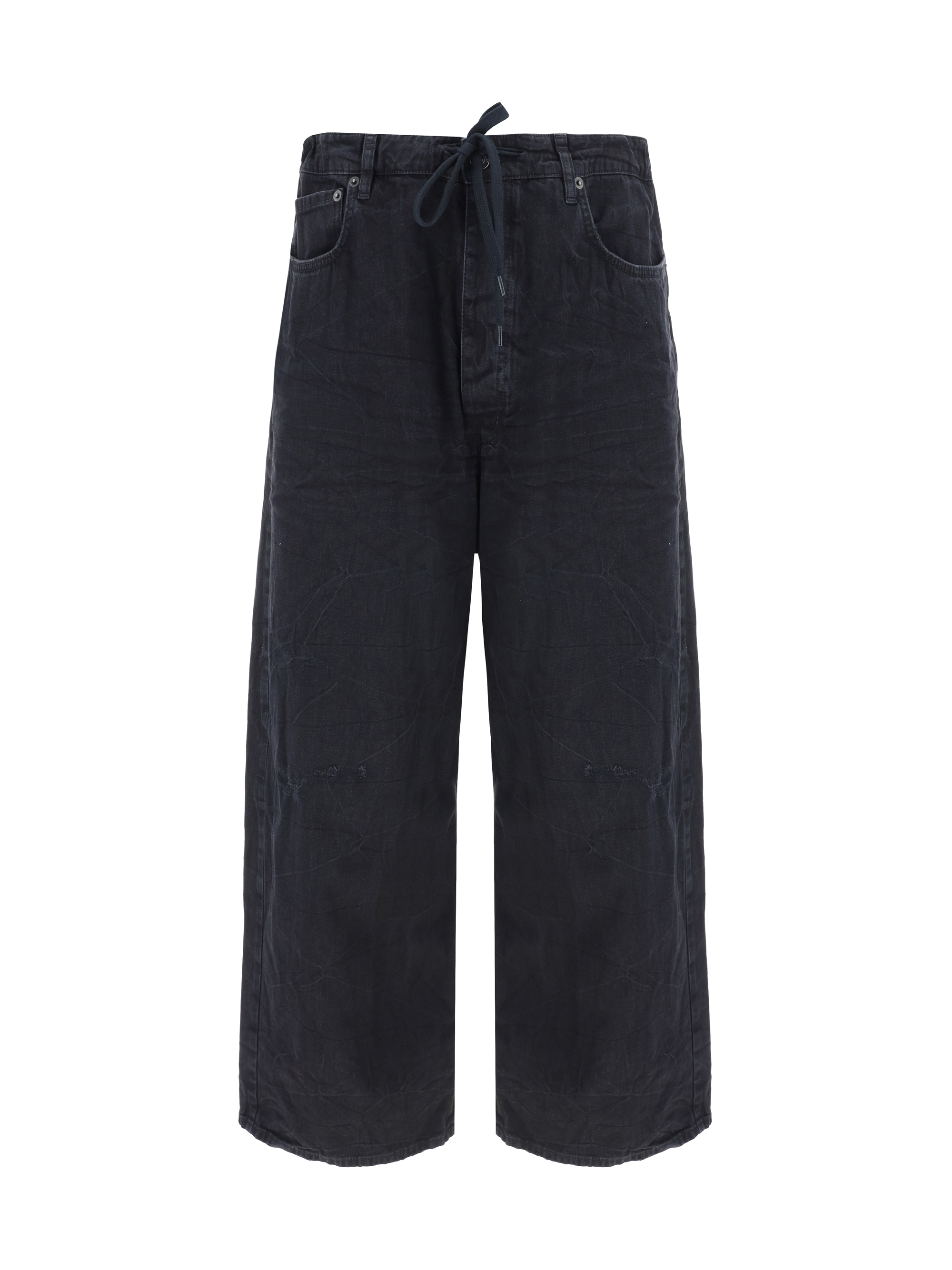 Shop Balenciaga Denim Pants In Lightweight Black