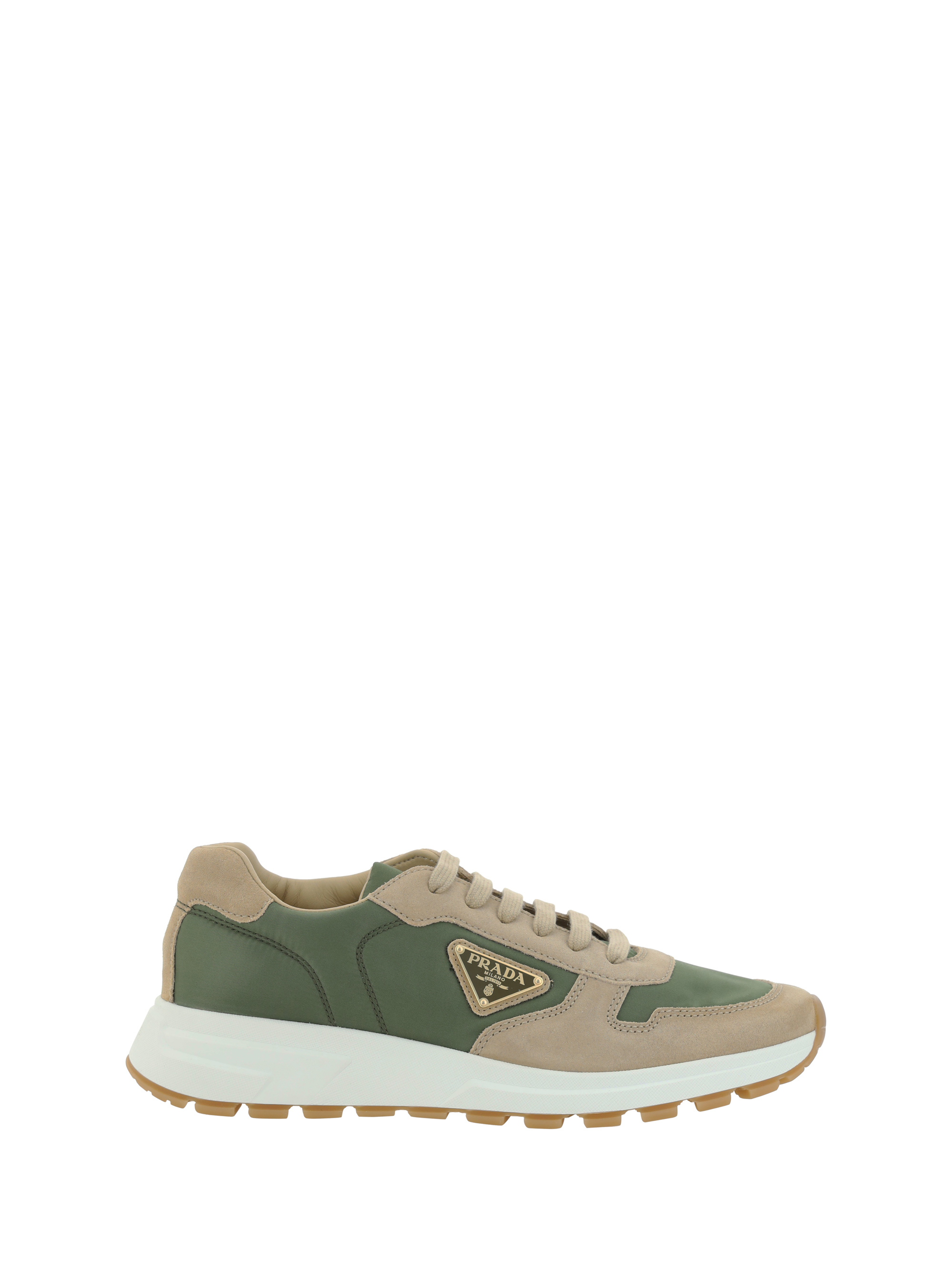 Shop Prada Sneakers In Ecru'+militare