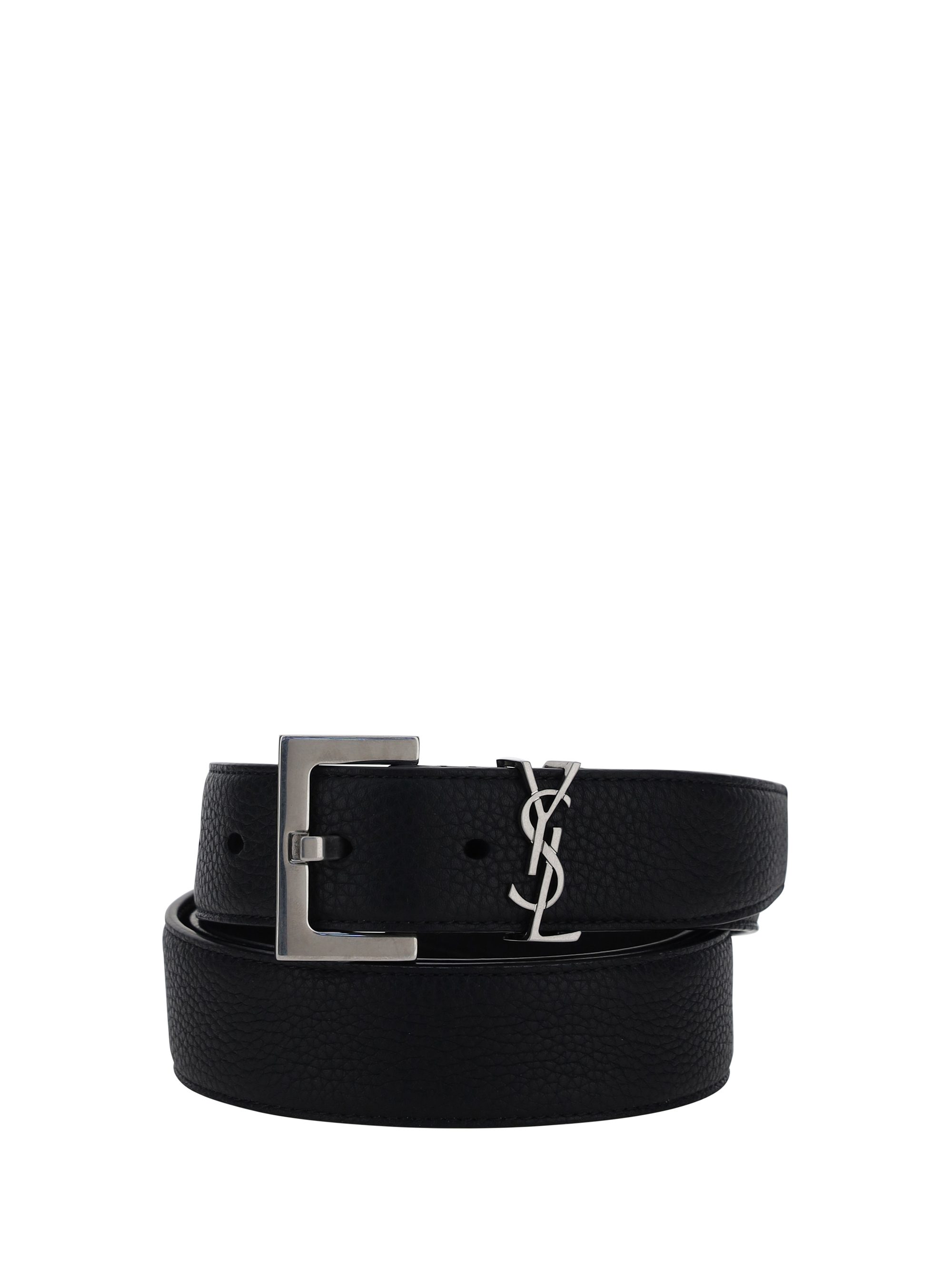 Shop Saint Laurent Belt In Nero