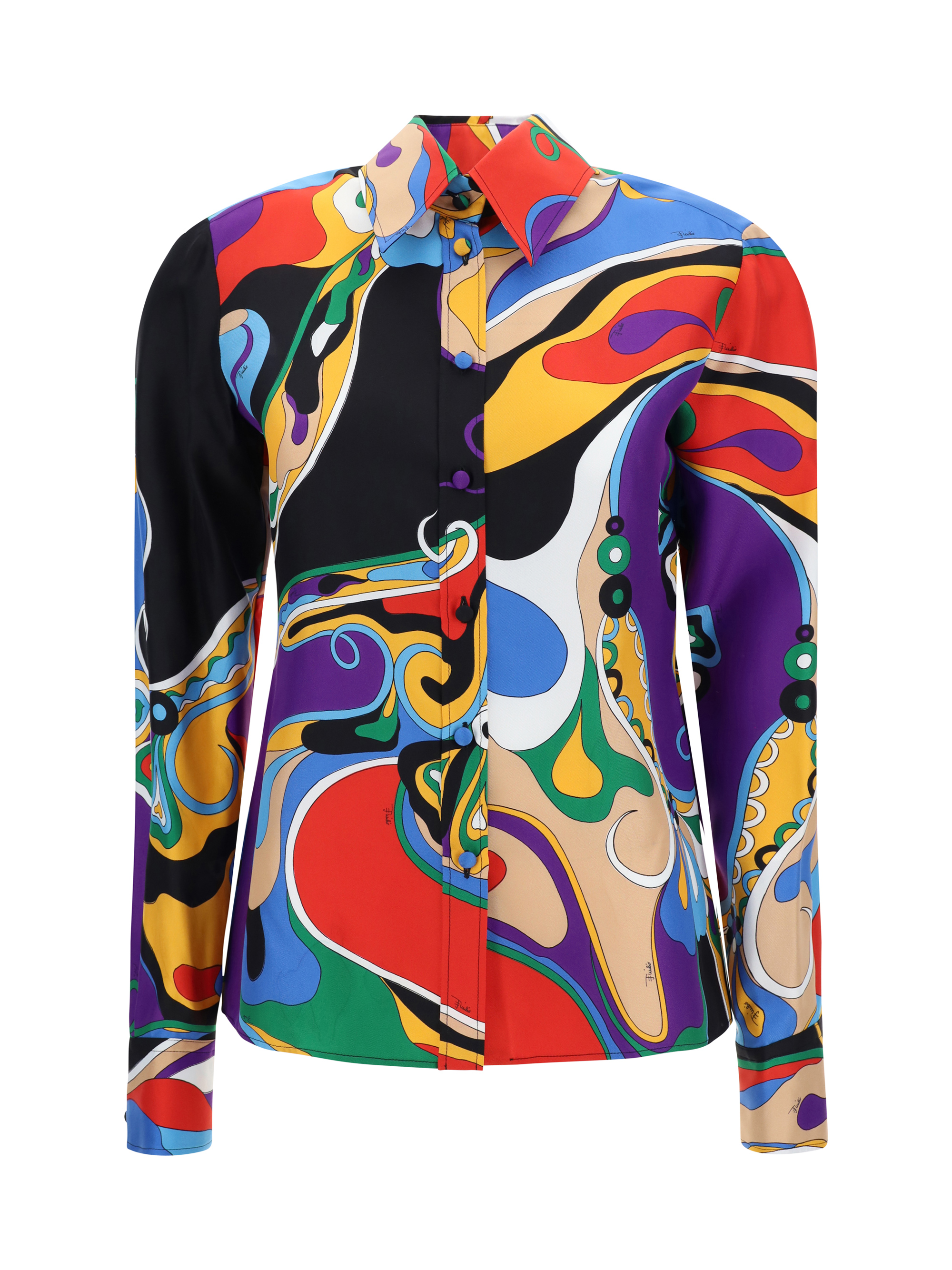 Shop Pucci Shirt In Viola/rosso