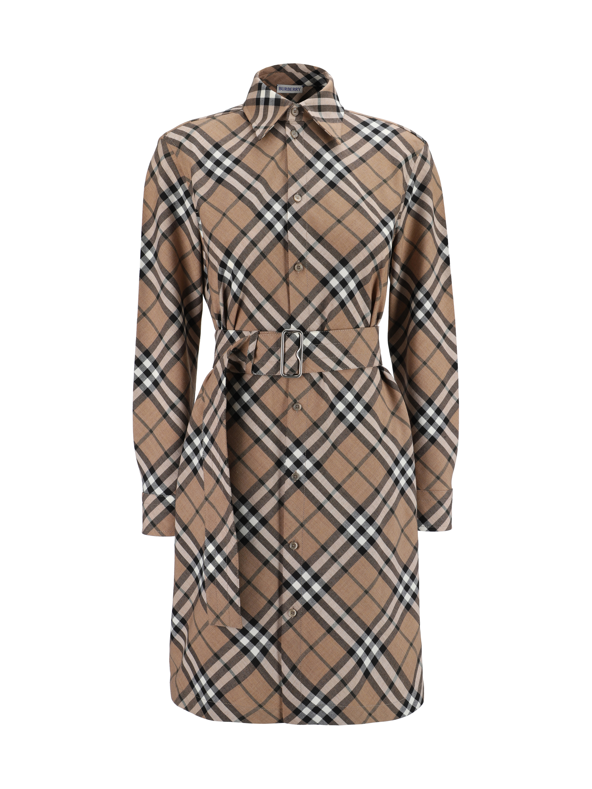 Shop Burberry Smart Chemisier Dress In Linden Ip Check