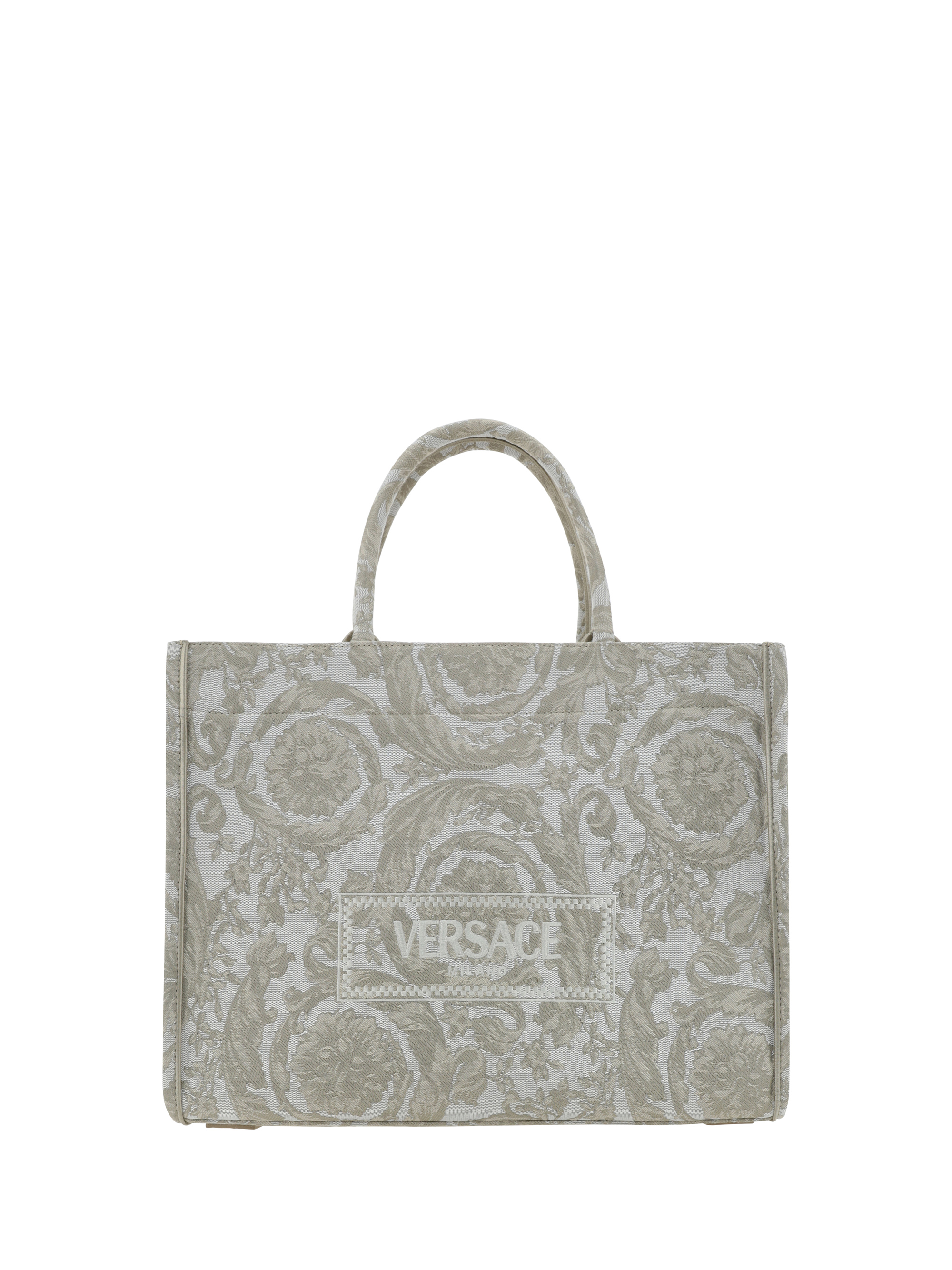 Versace Athena Handbag In Gray