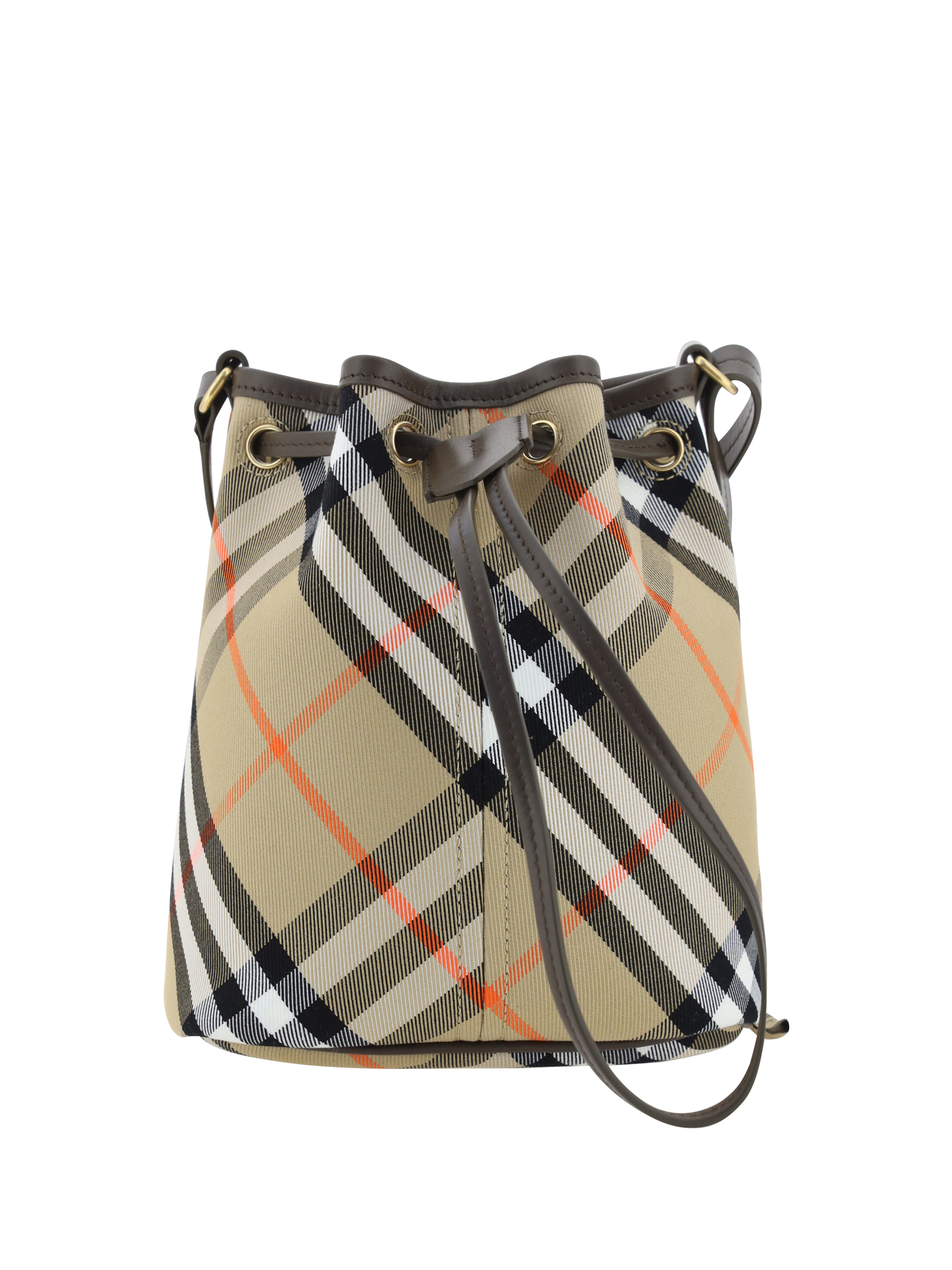 Shop Burberry Bucket Bag In Sand