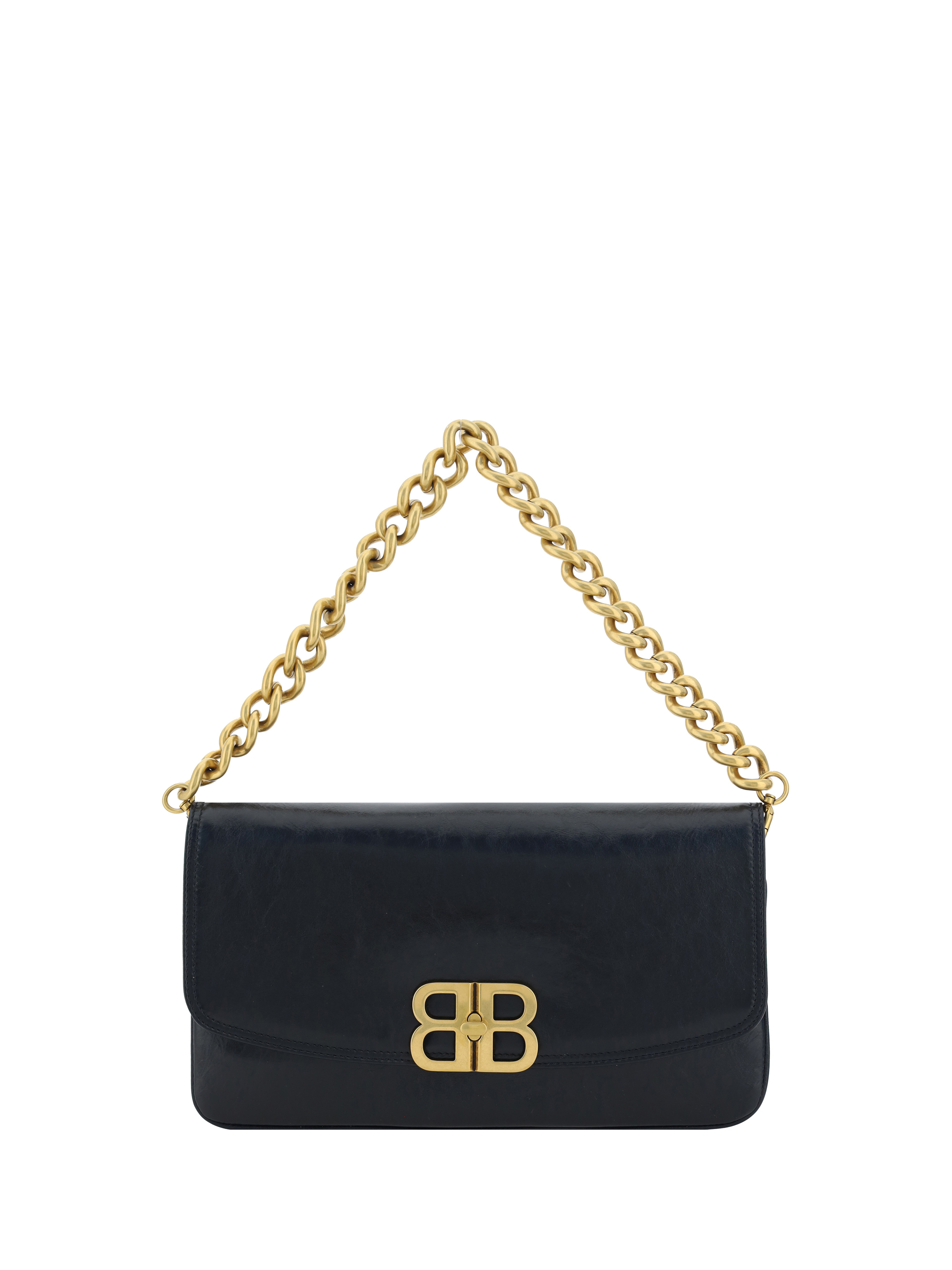 Shop Balenciaga Bb Soft Shoulder Bag In Black