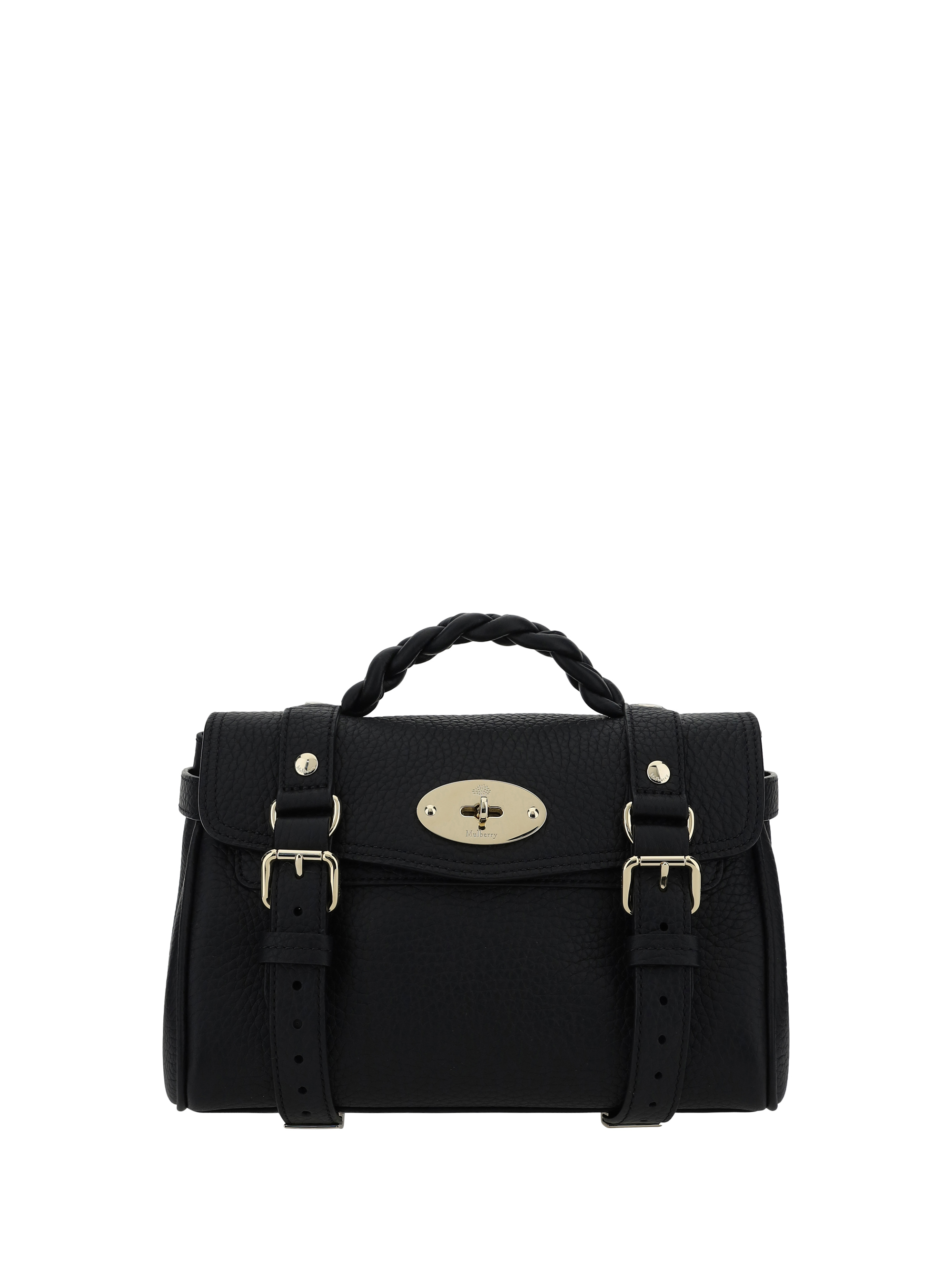 Shop Mulberry Mini Alexa Handbag In Black