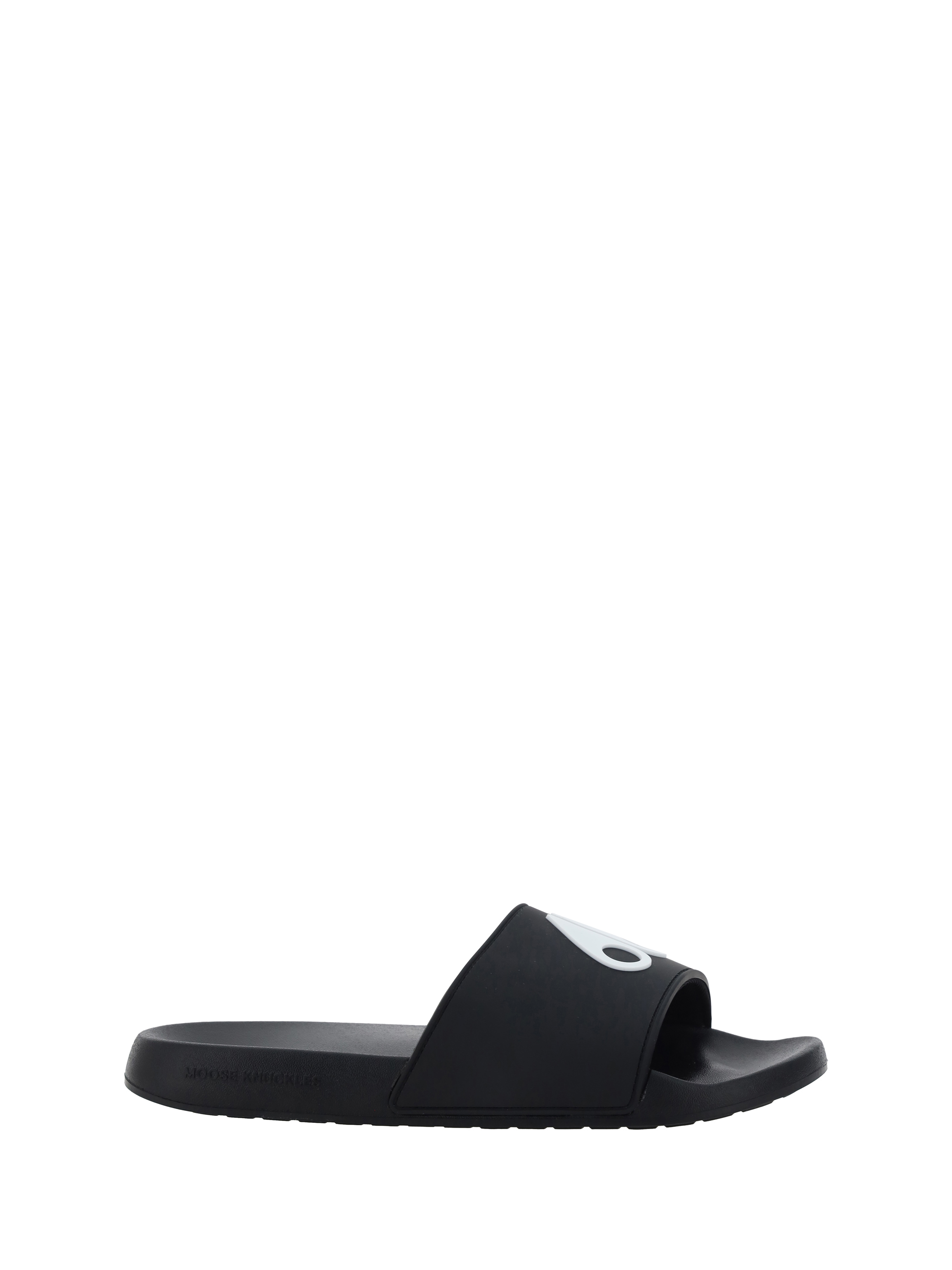 Shop Moose Knuckles Slide Sandals In Black