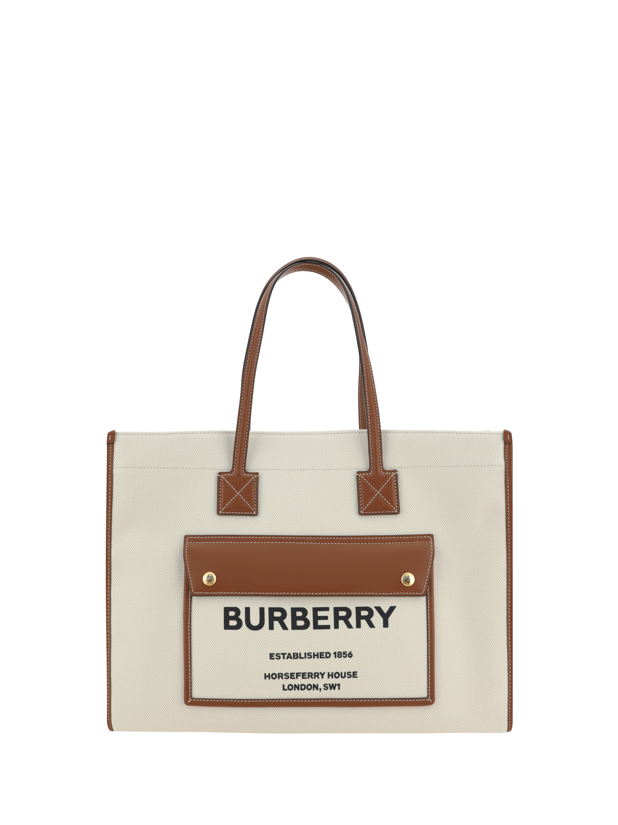 Burberry Frey Shoulder Bag In Natural/tan