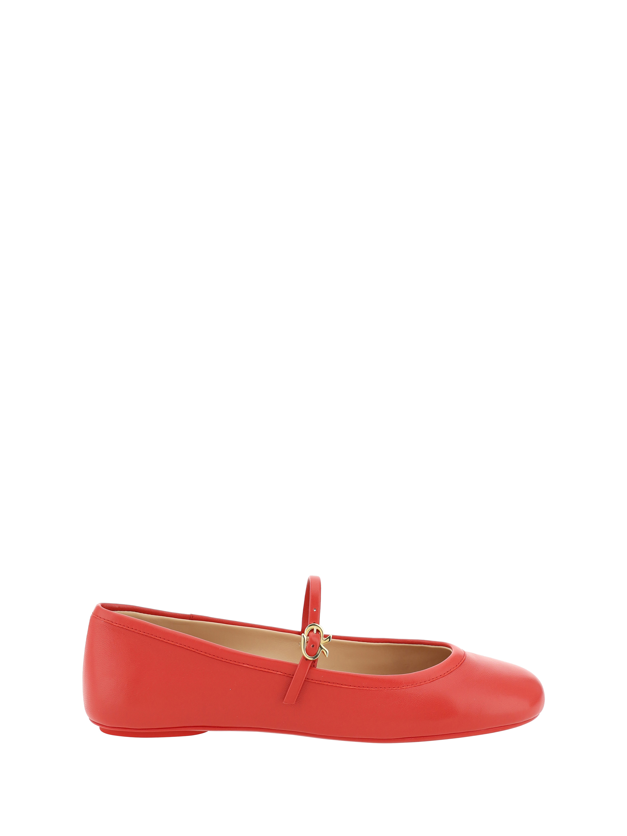 Shop Gianvito Rossi Carla Ballerinas In Tabacco Red