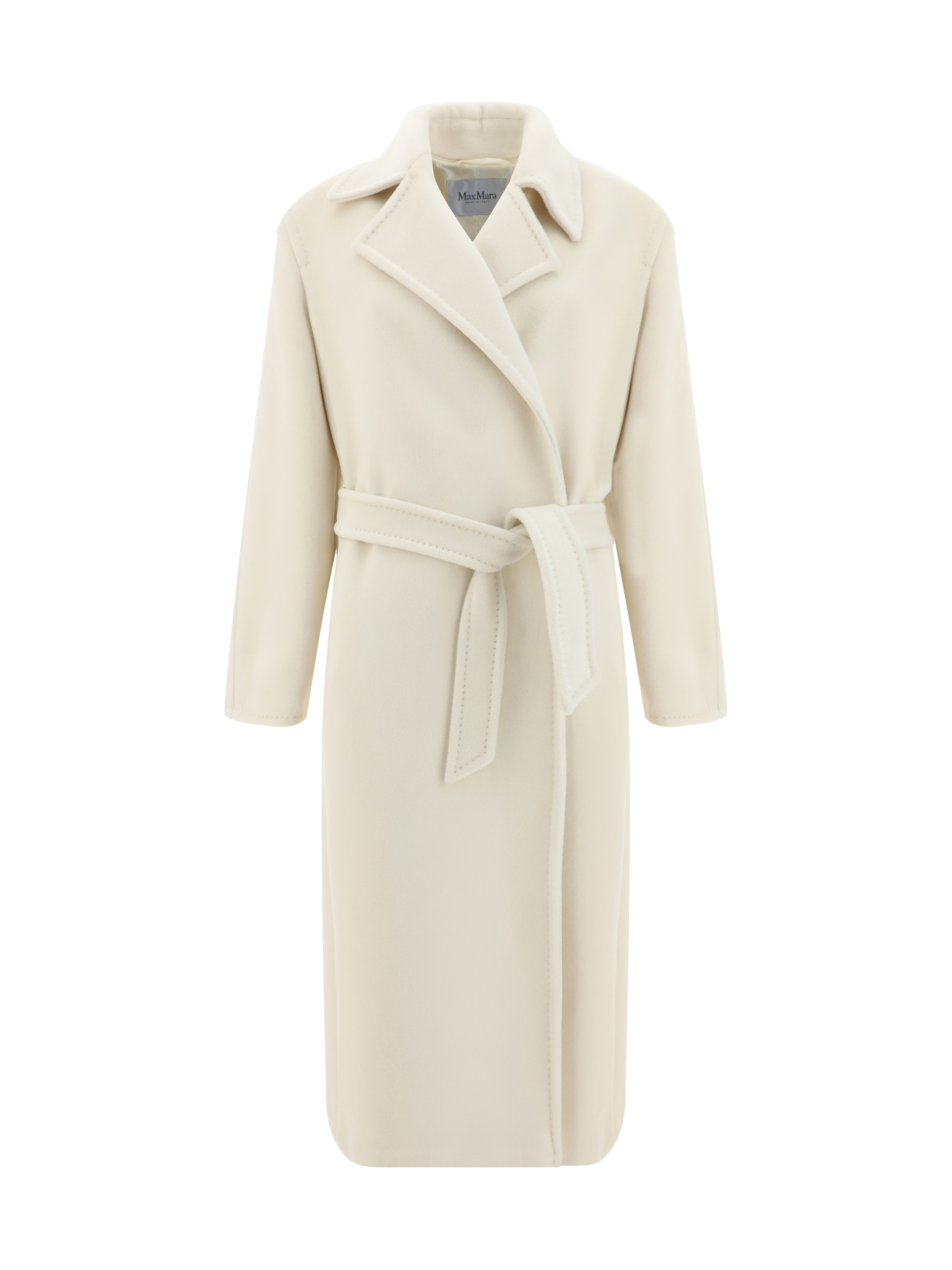 Shop Max Mara Fragore Coat In Bianco